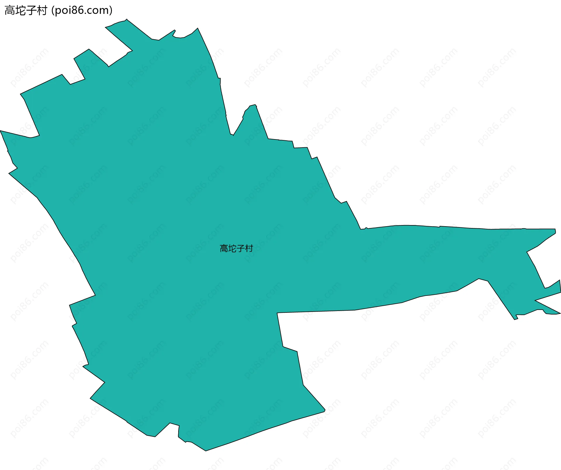 高坨子村边界地图