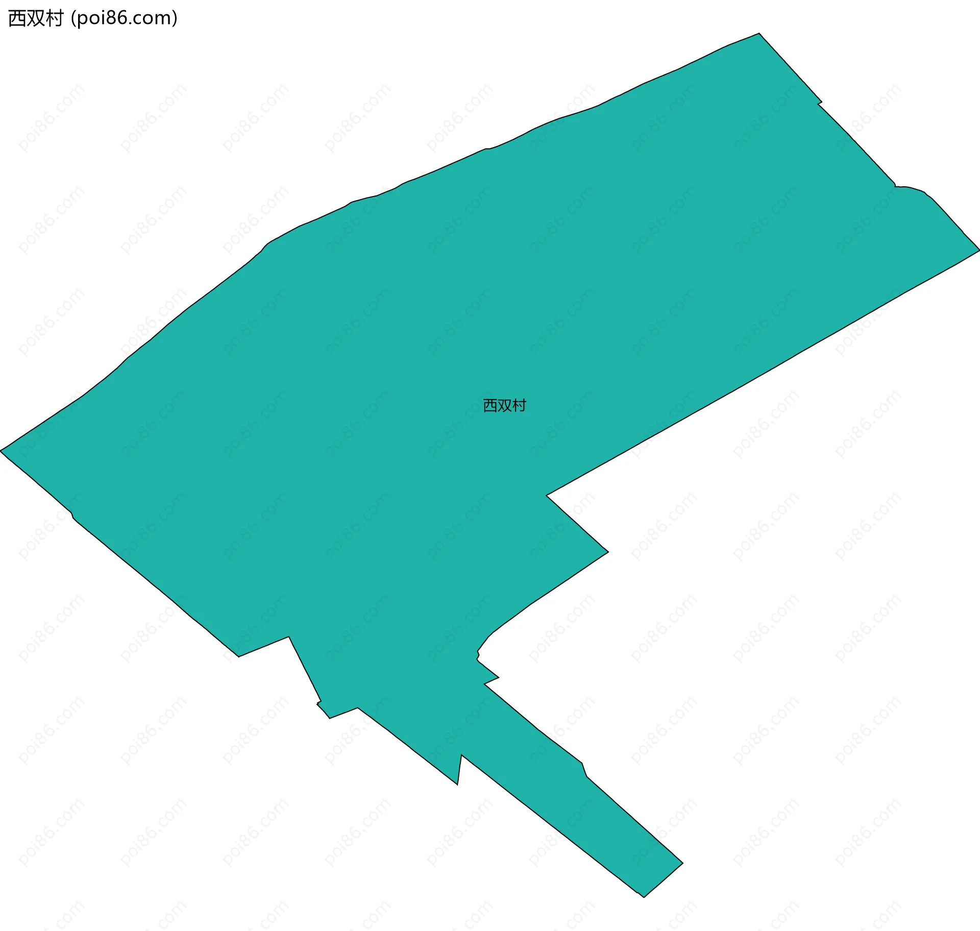 西双村边界地图