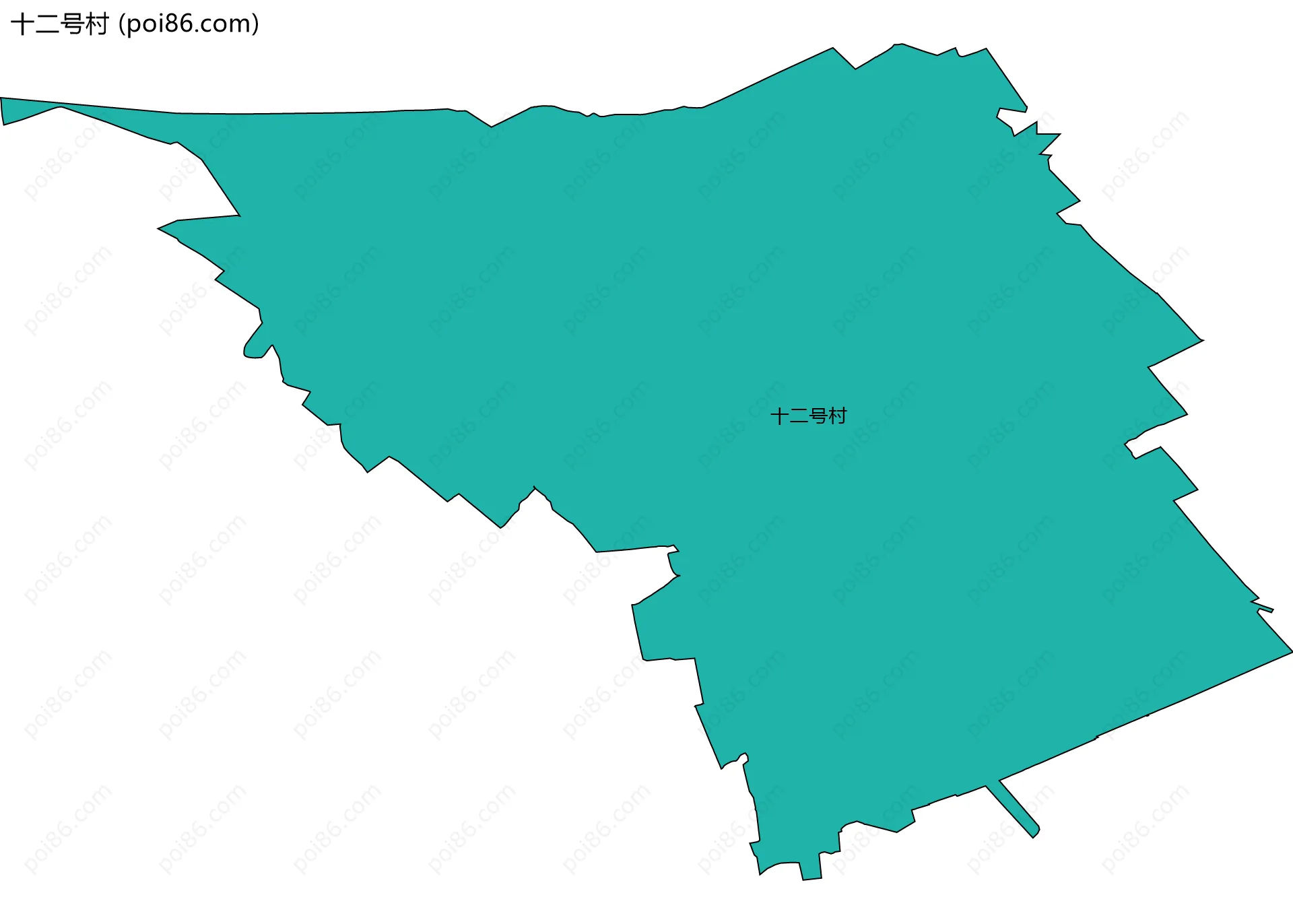 十二号村边界地图