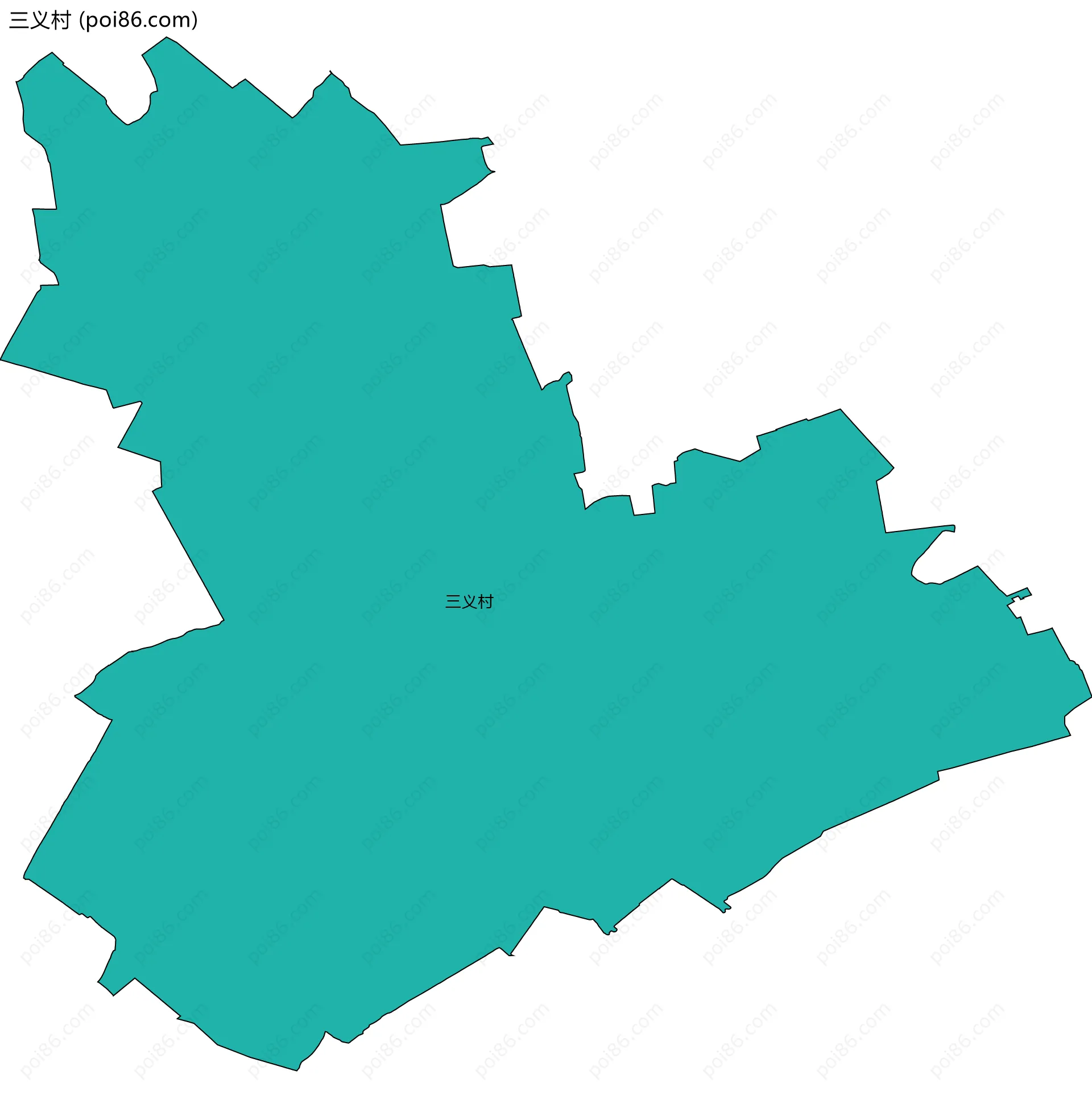 三义村边界地图