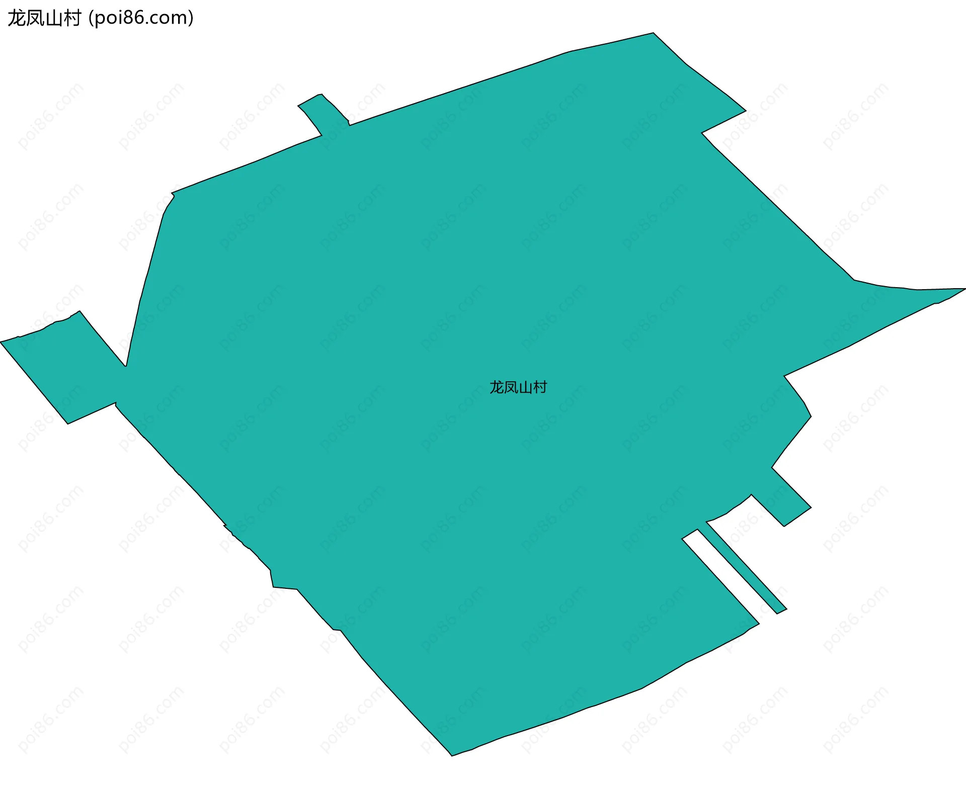 龙凤山村边界地图