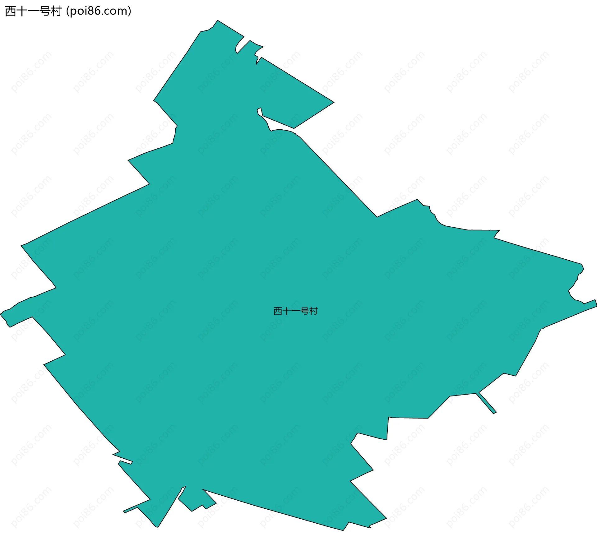 西十一号村边界地图