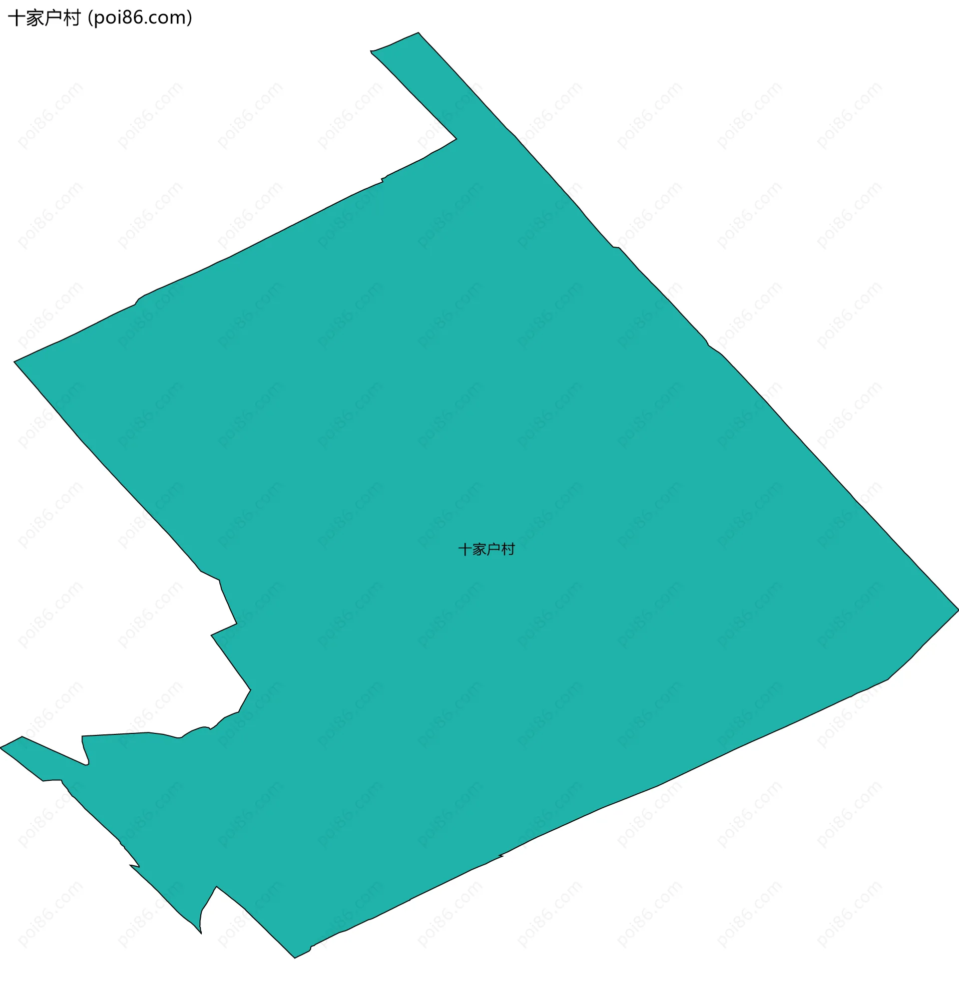十家户村边界地图