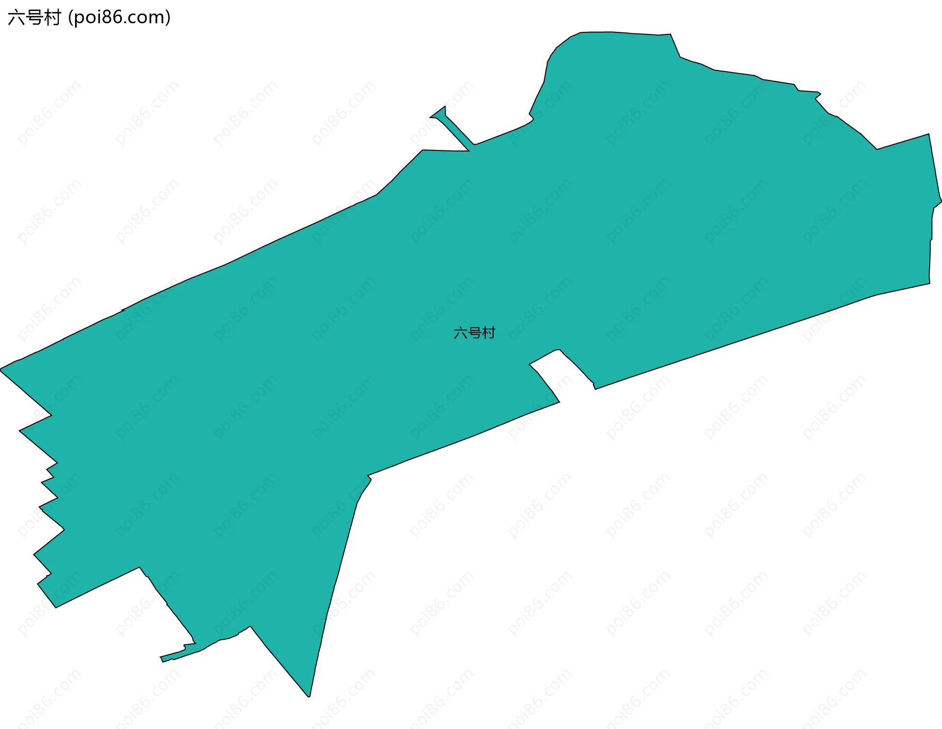 六号村边界地图