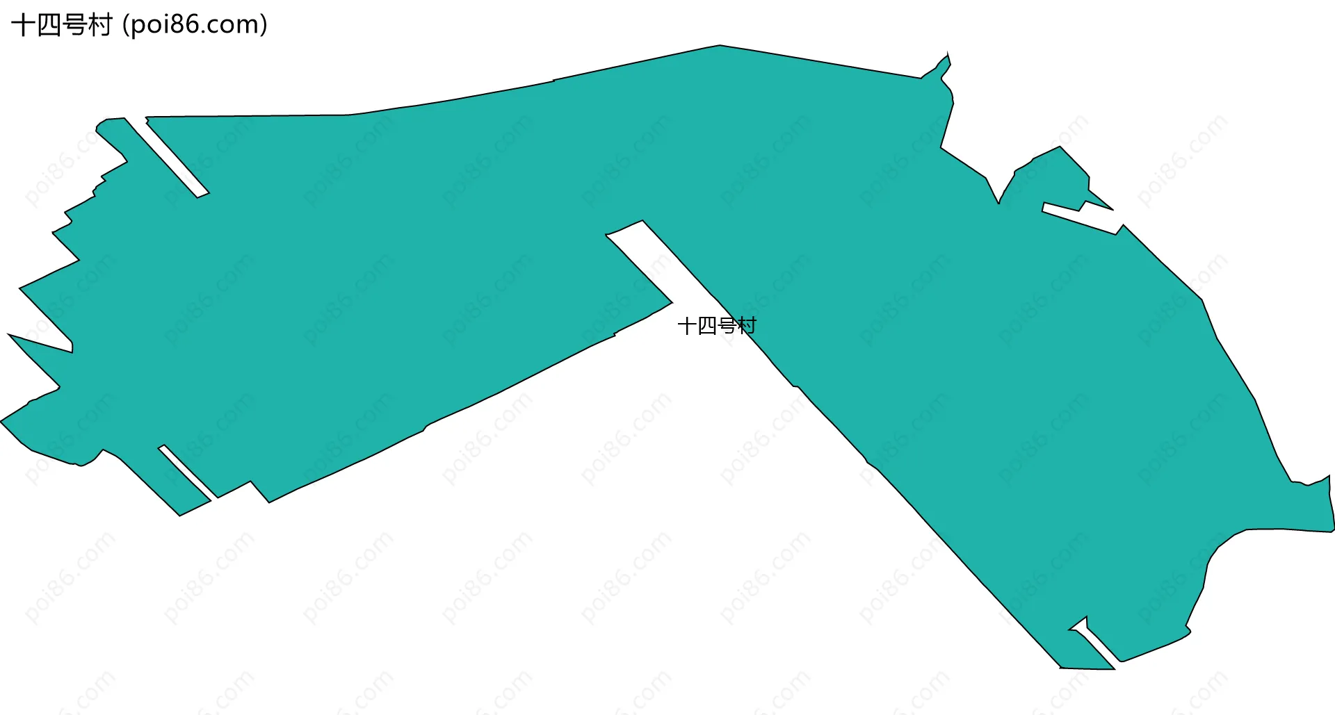 十四号村边界地图