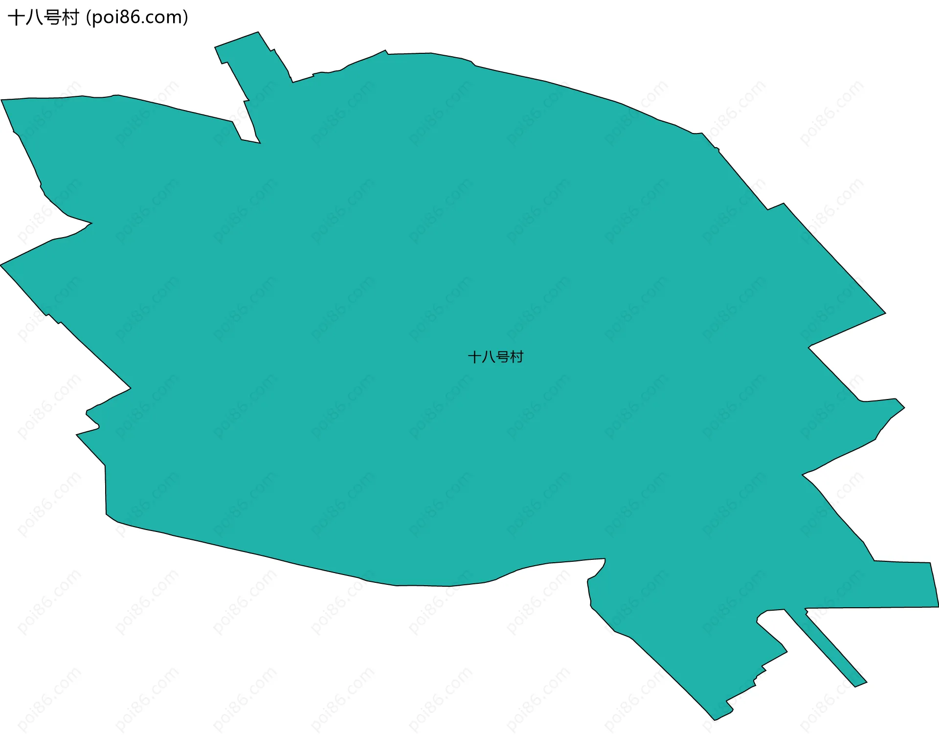 十八号村边界地图