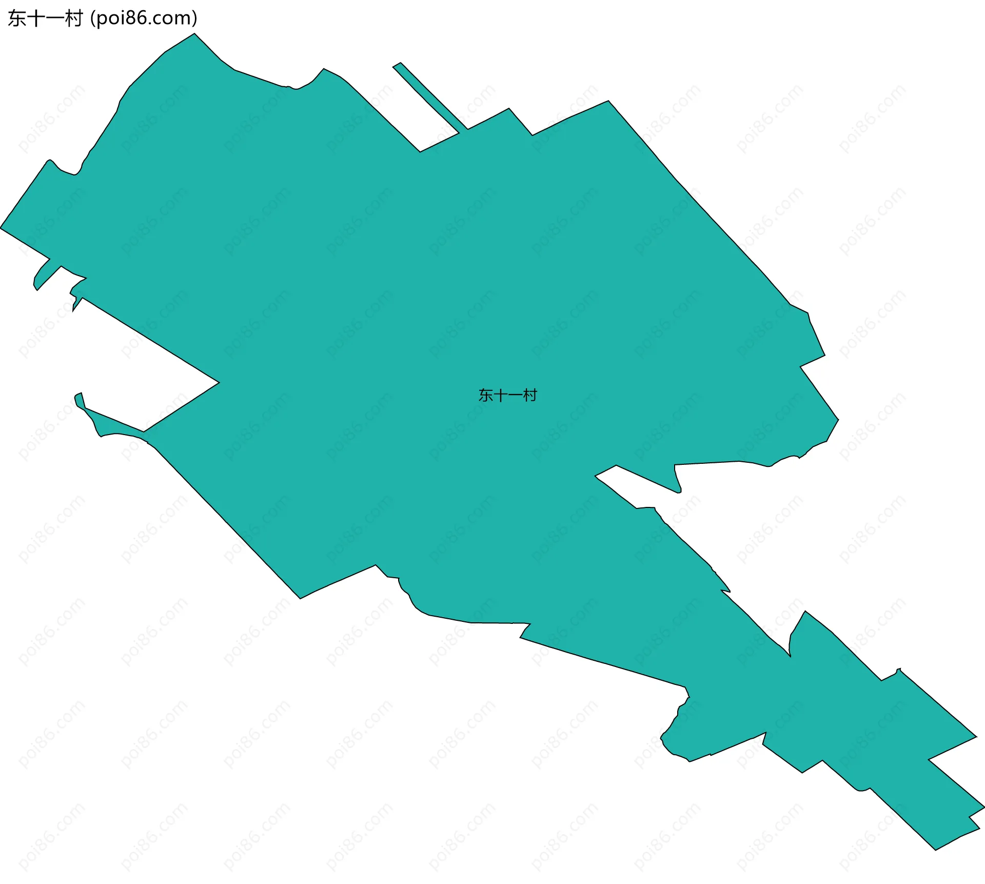 东十一村边界地图