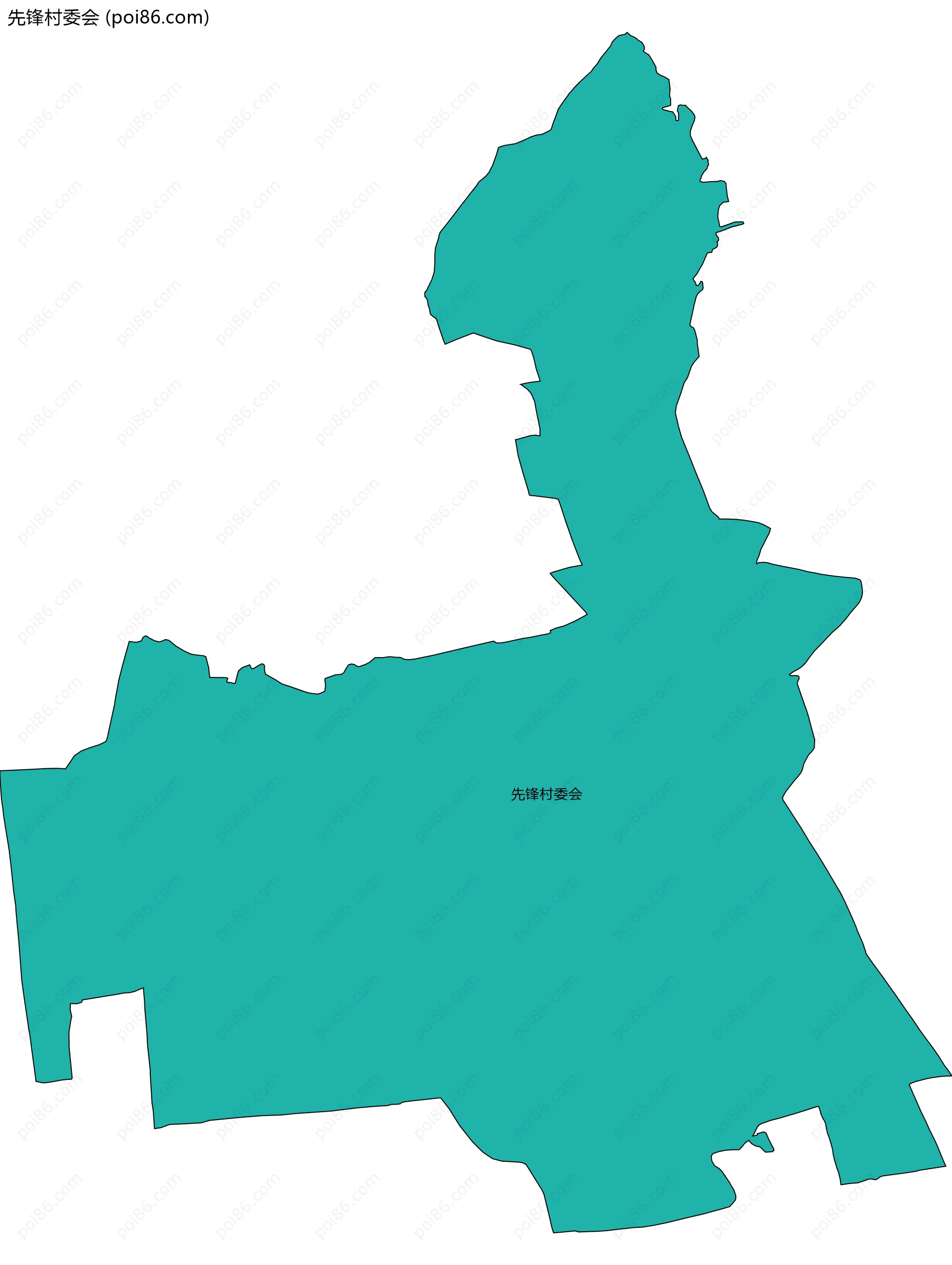 先锋村委会边界地图