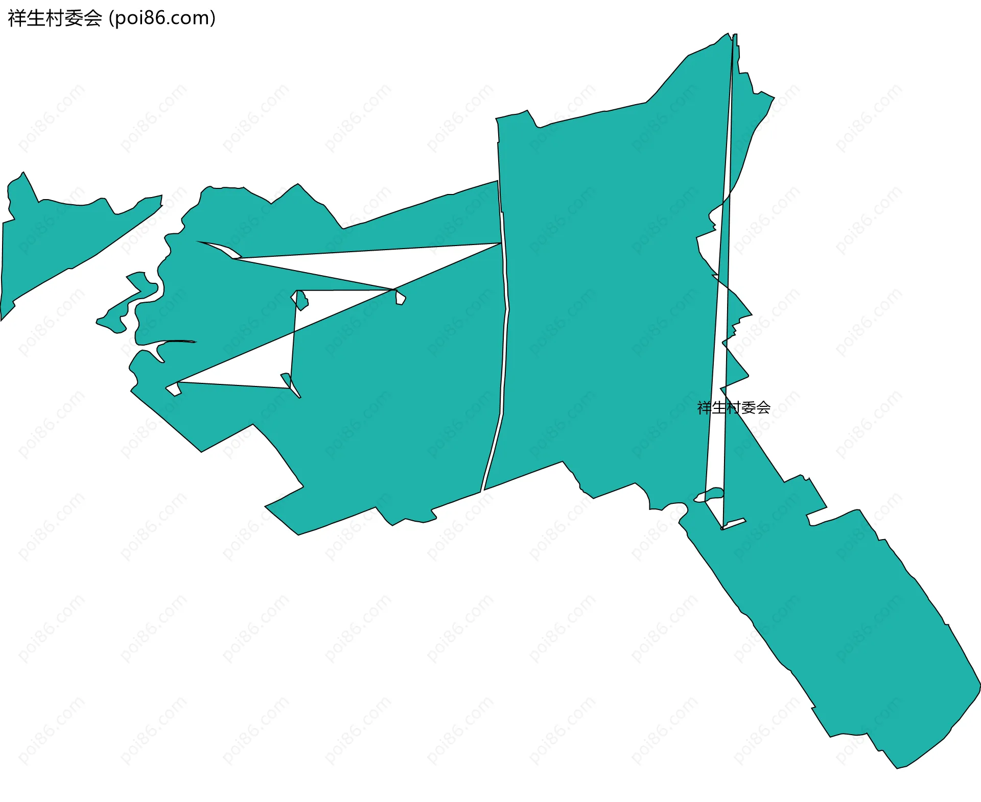 祥生村委会边界地图