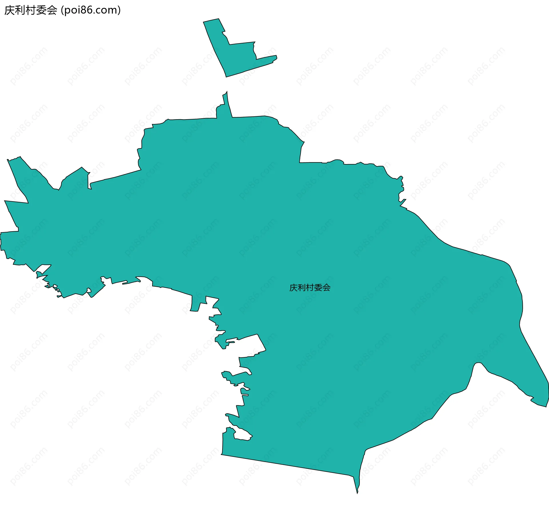 庆利村委会边界地图