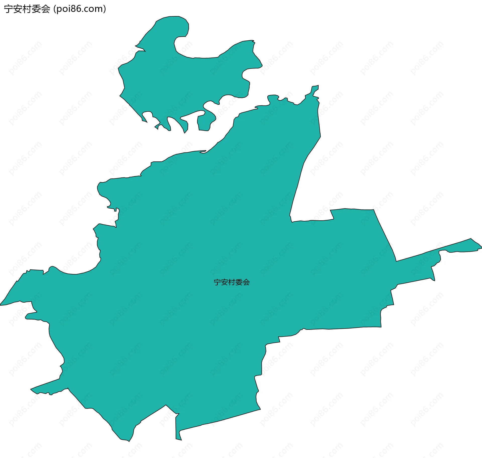 宁安村委会边界地图