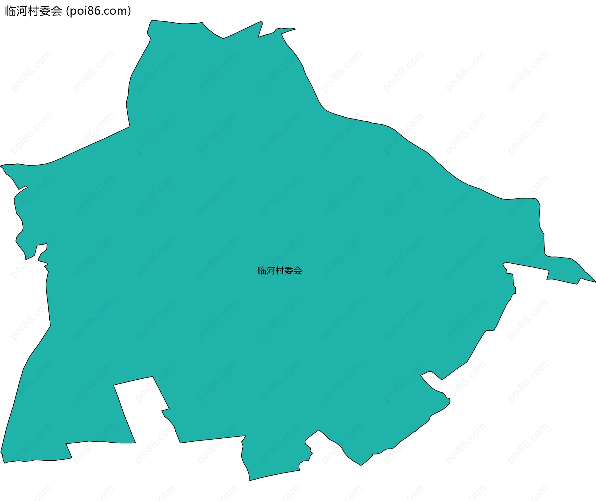 临河村委会边界地图