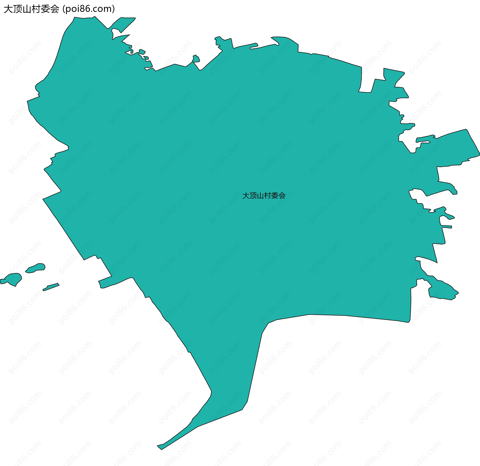 大顶山村委会边界地图