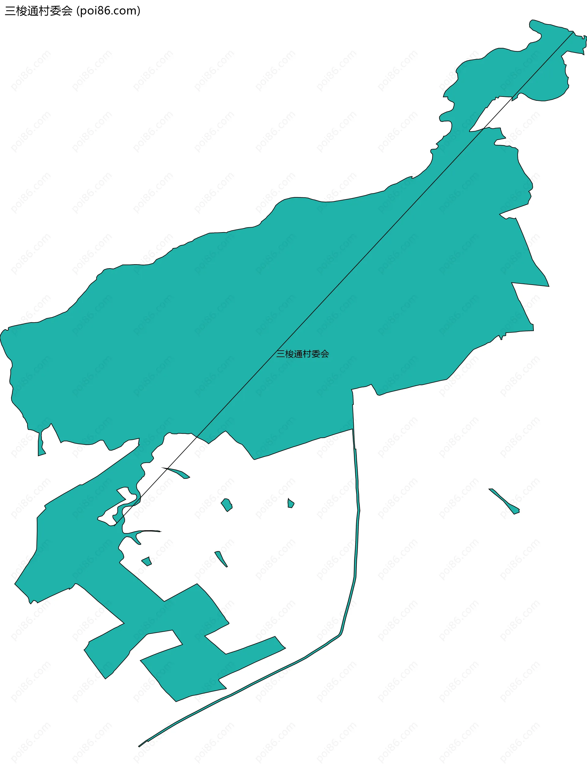 三梭通村委会边界地图
