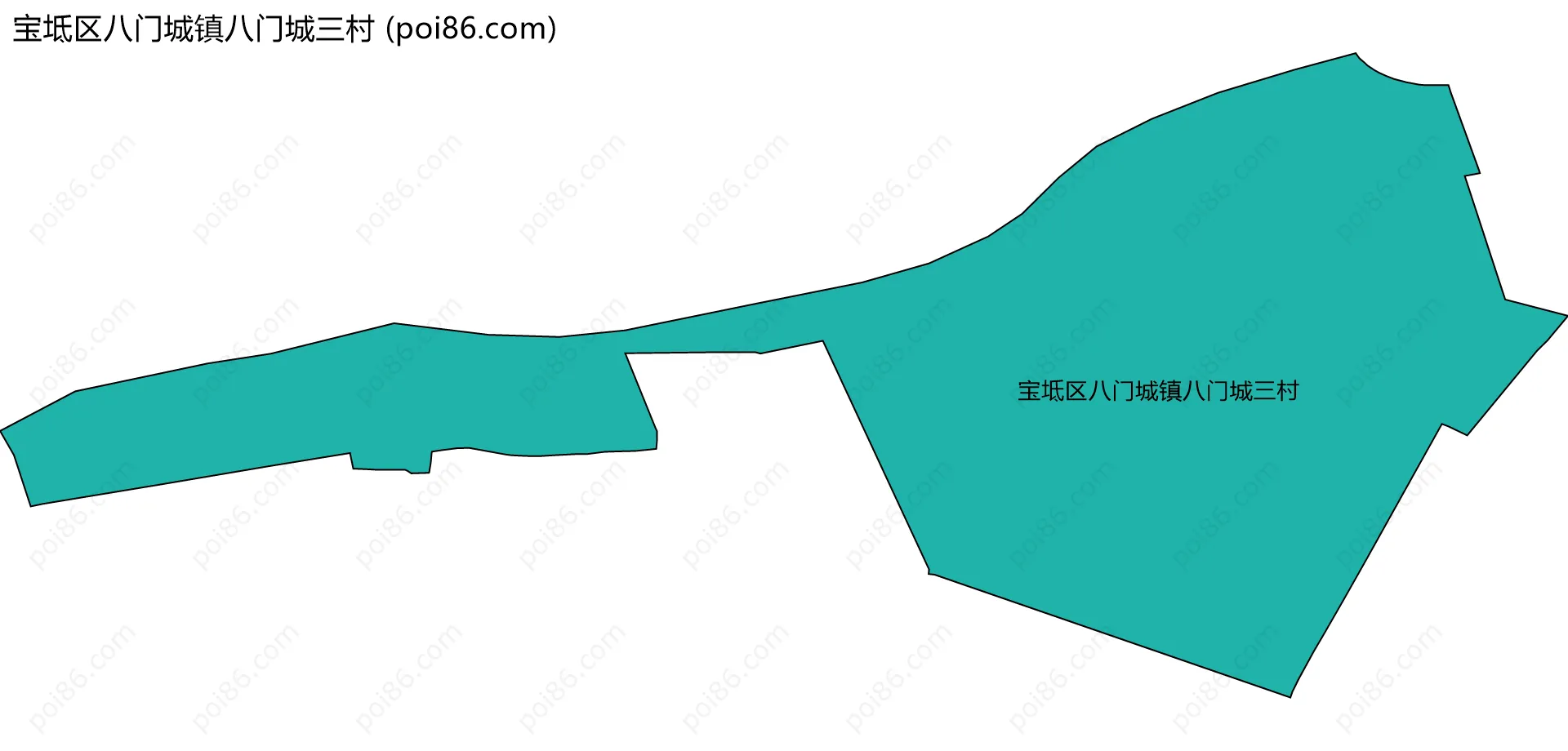 宝坻区八门城镇八门城三村边界地图