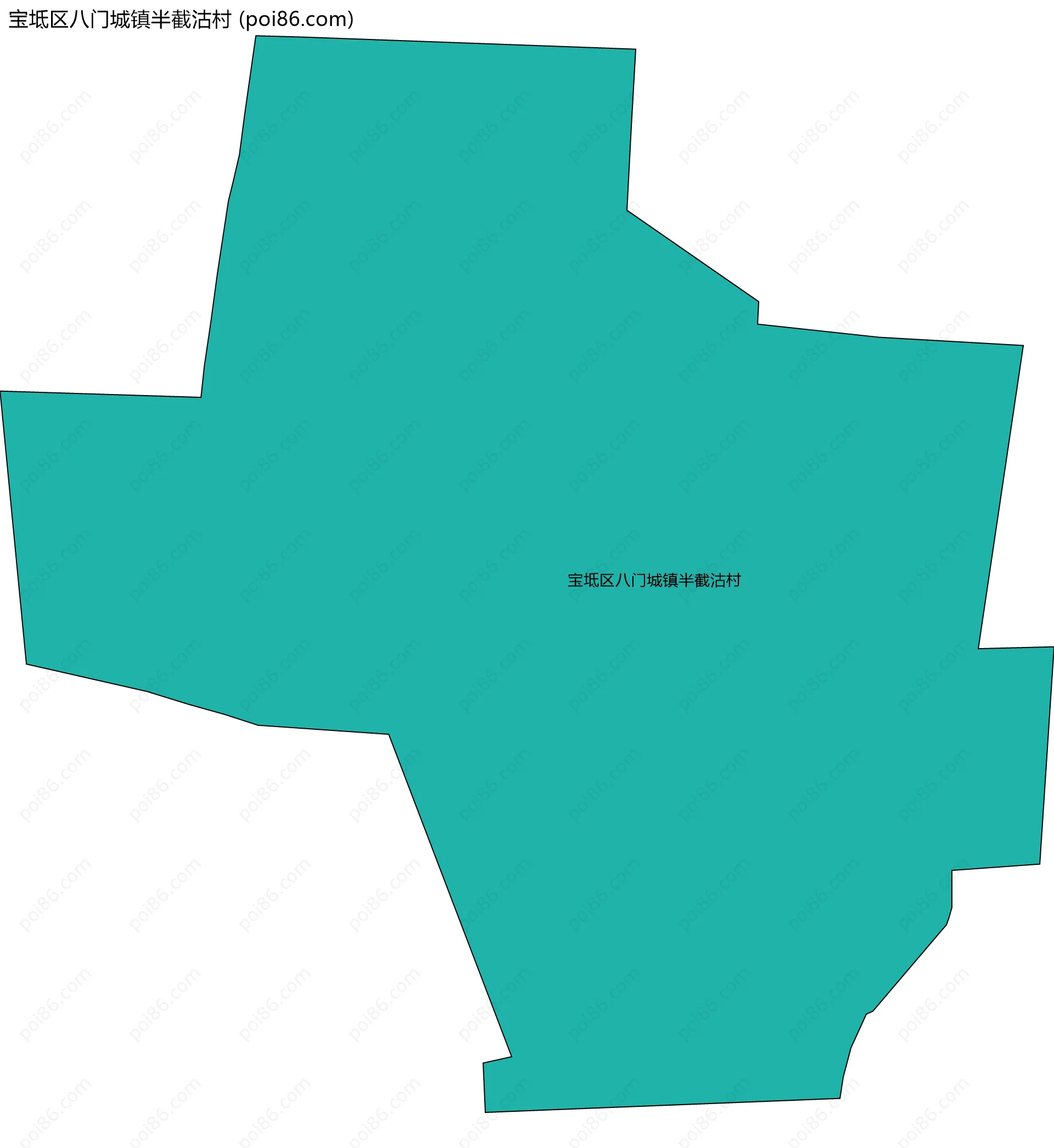宝坻区八门城镇半截沽村边界地图