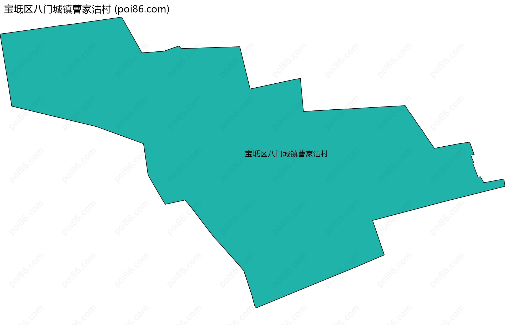 宝坻区八门城镇曹家沽村边界地图