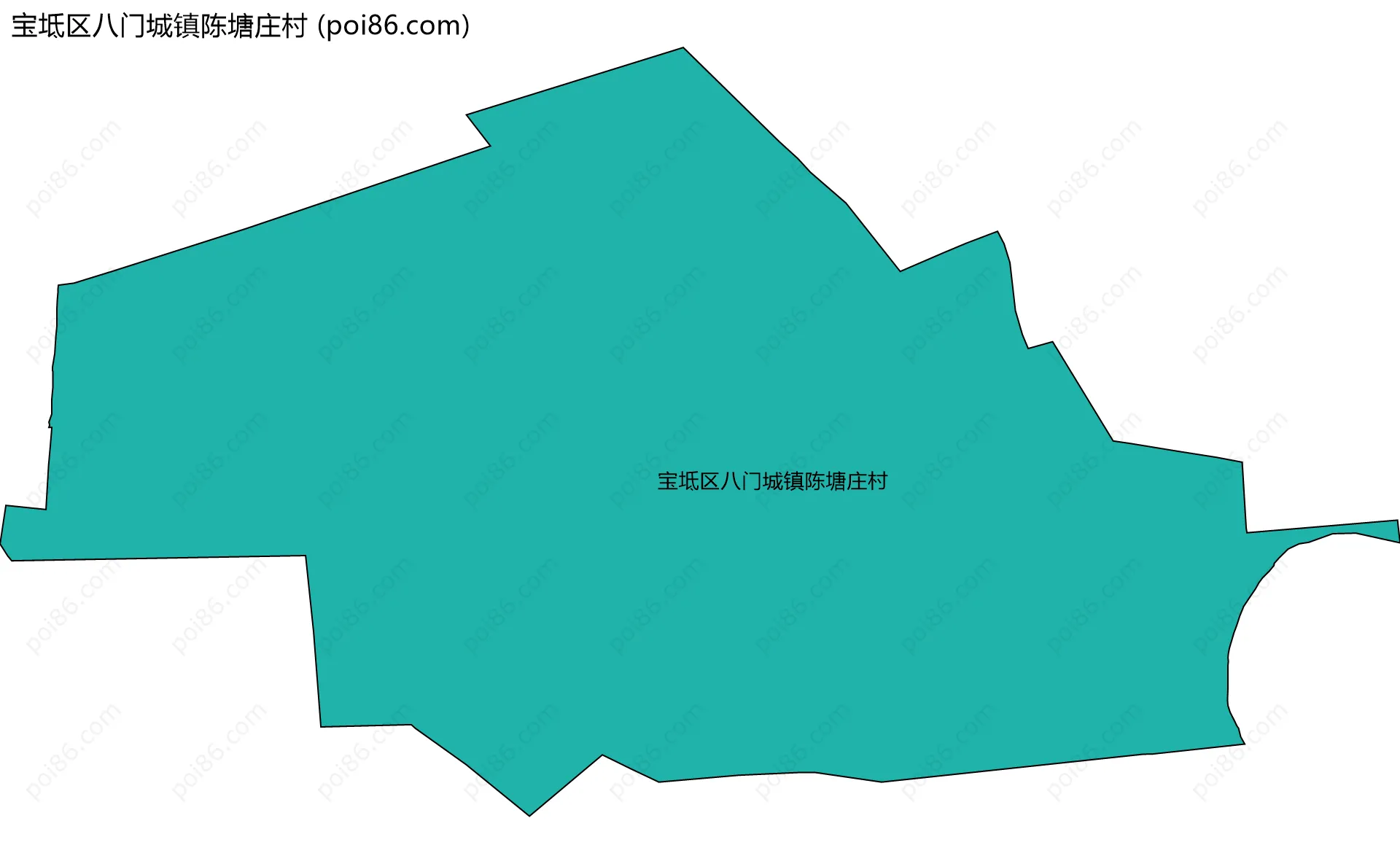 宝坻区八门城镇陈塘庄村边界地图