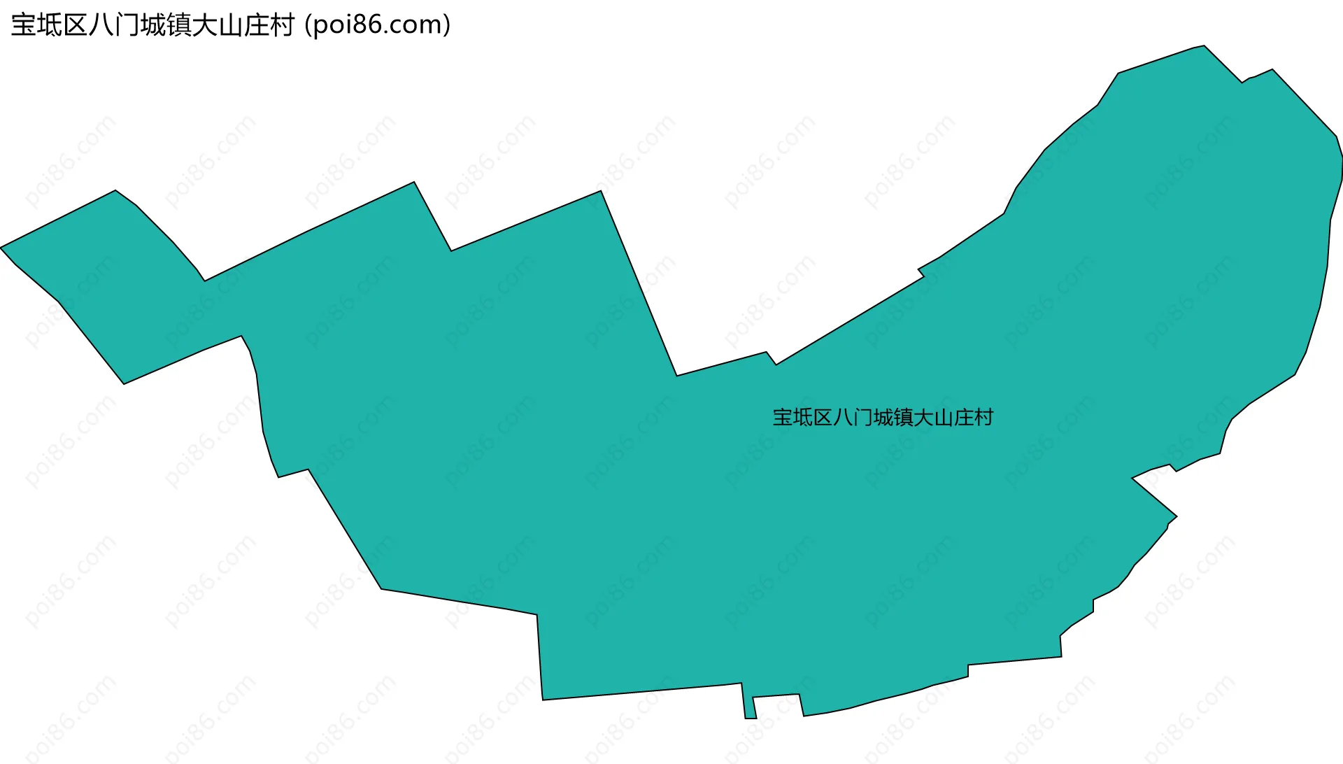 宝坻区八门城镇大山庄村边界地图