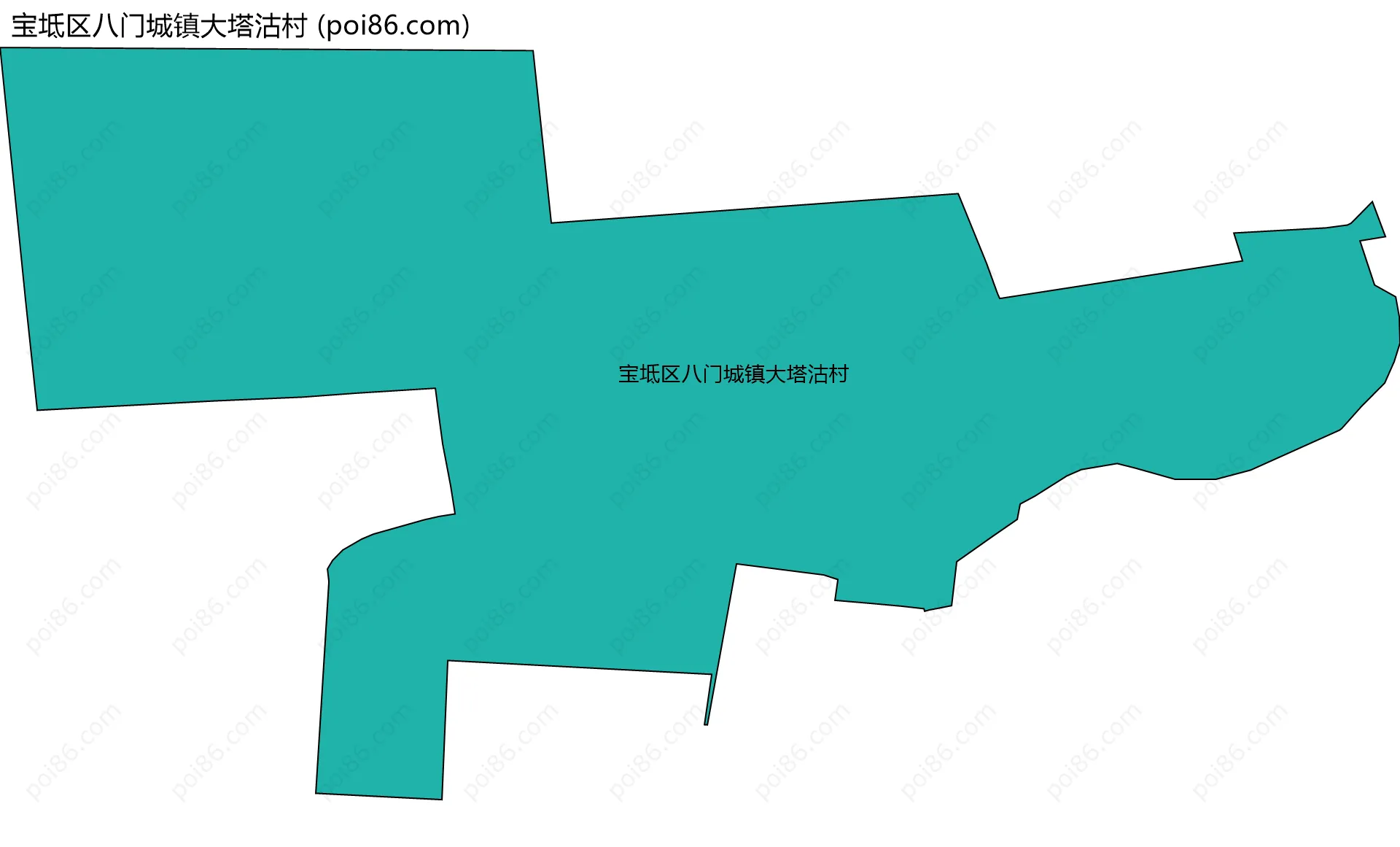 宝坻区八门城镇大塔沽村边界地图
