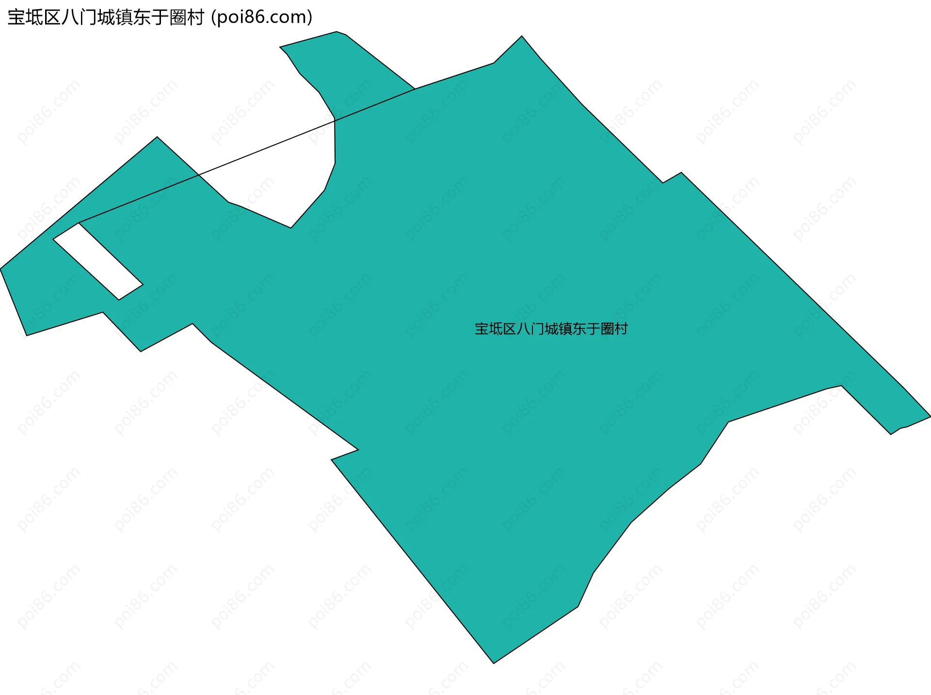 宝坻区八门城镇东于圈村边界地图