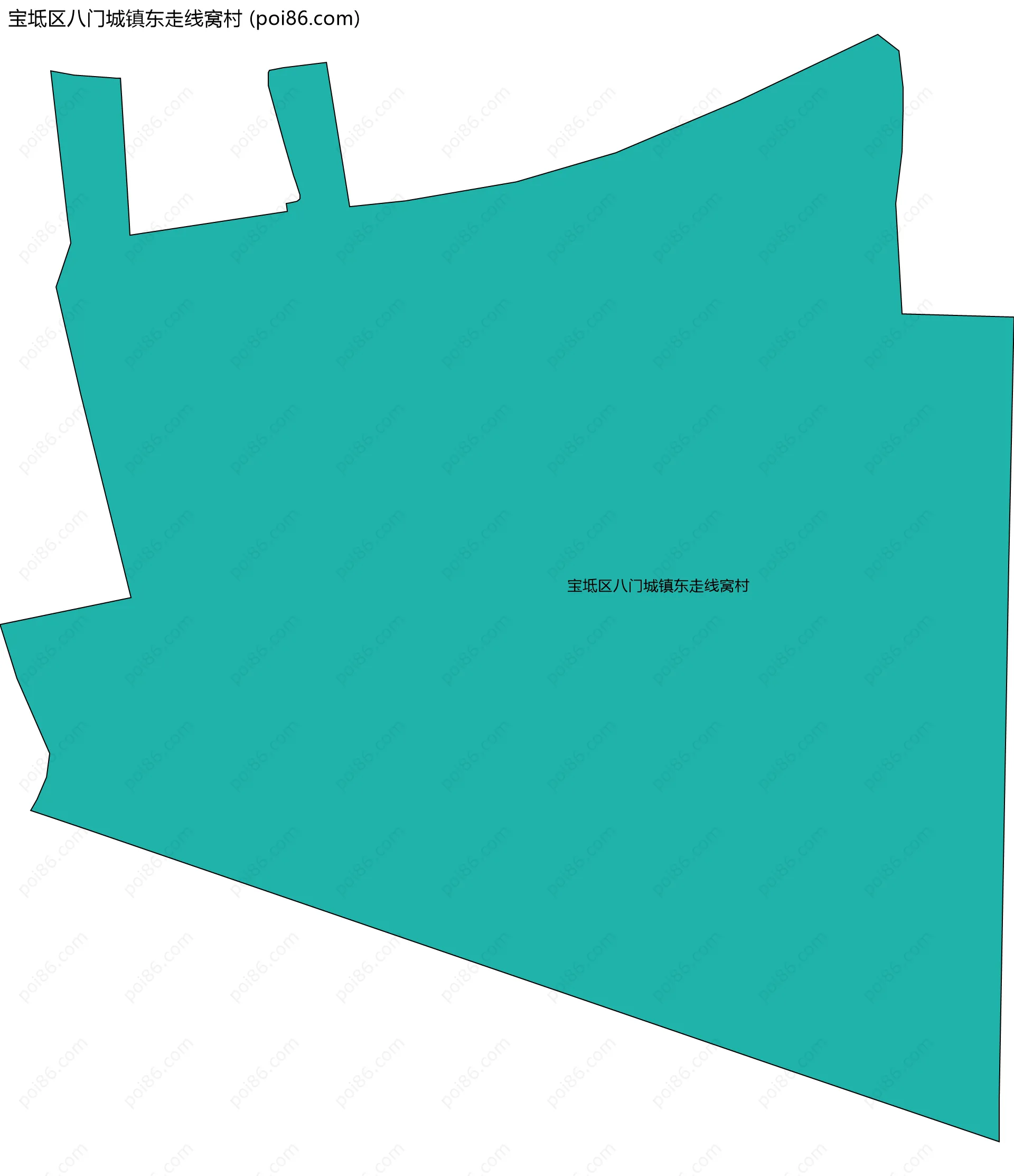 宝坻区八门城镇东走线窝村边界地图