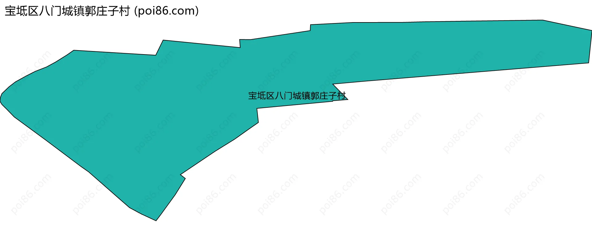 宝坻区八门城镇郭庄子村边界地图