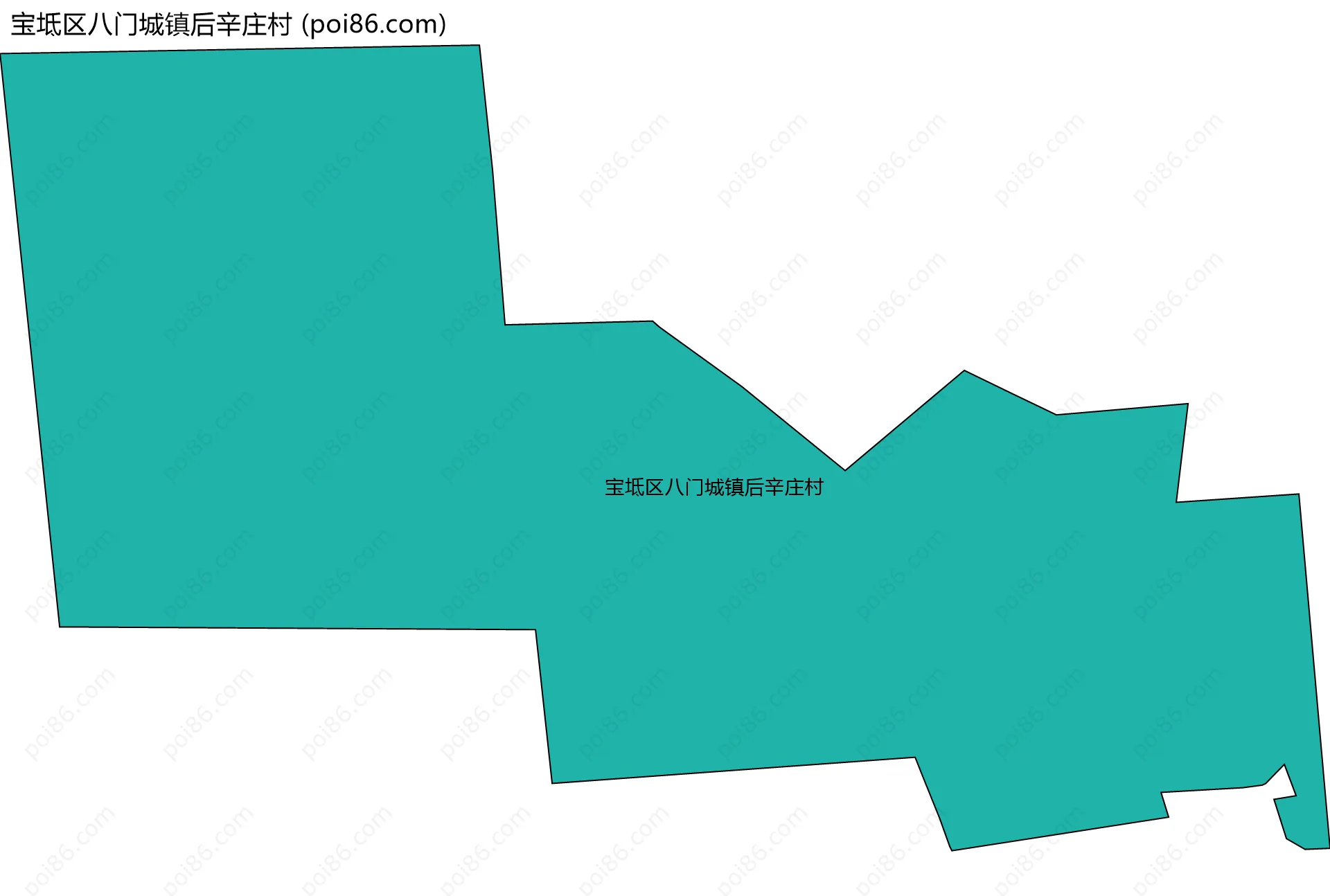 宝坻区八门城镇后辛庄村边界地图