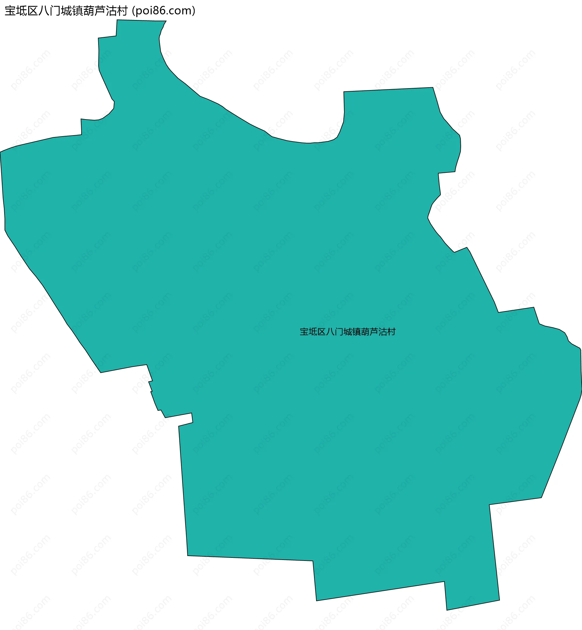 宝坻区八门城镇葫芦沽村边界地图