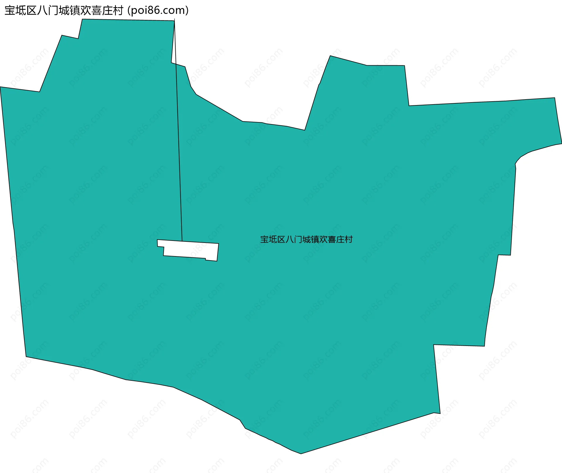 宝坻区八门城镇欢喜庄村边界地图