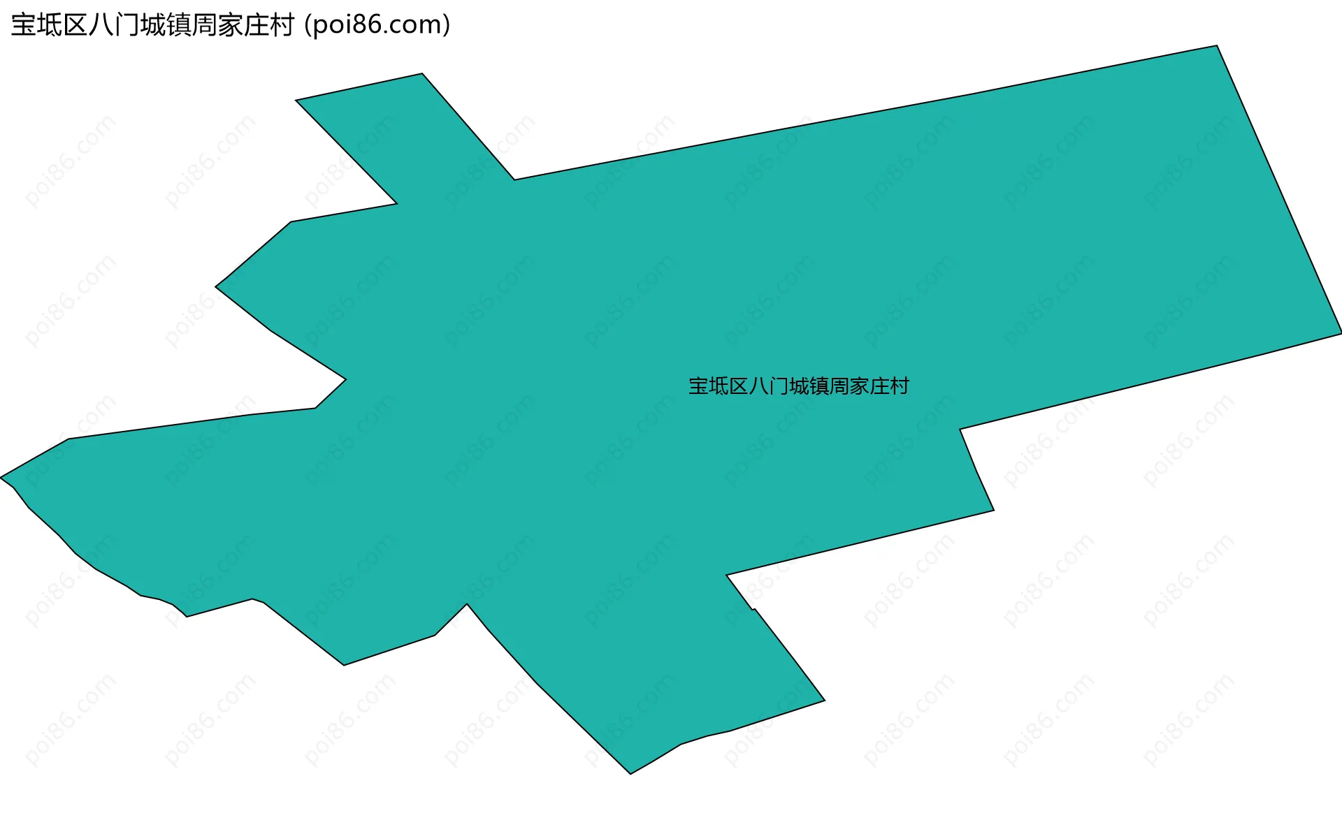宝坻区八门城镇周家庄村边界地图