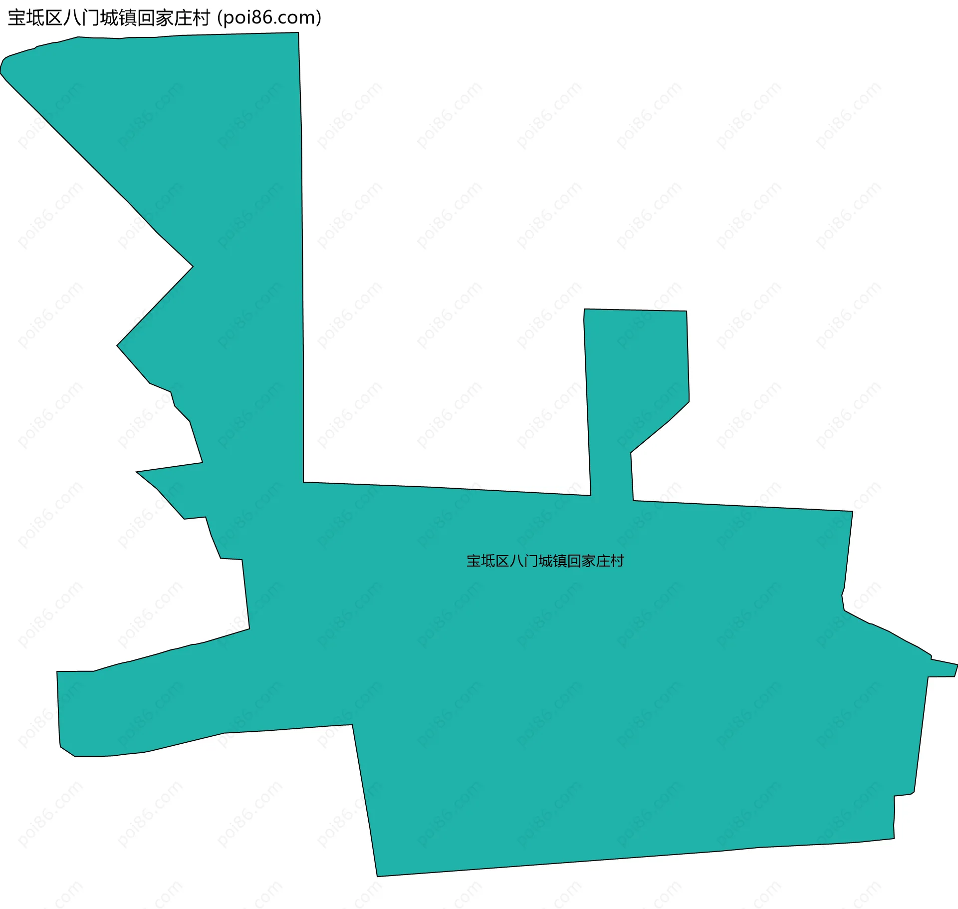 宝坻区八门城镇回家庄村边界地图