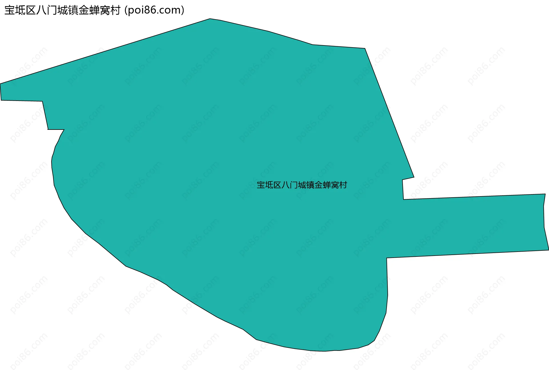 宝坻区八门城镇金蝉窝村边界地图