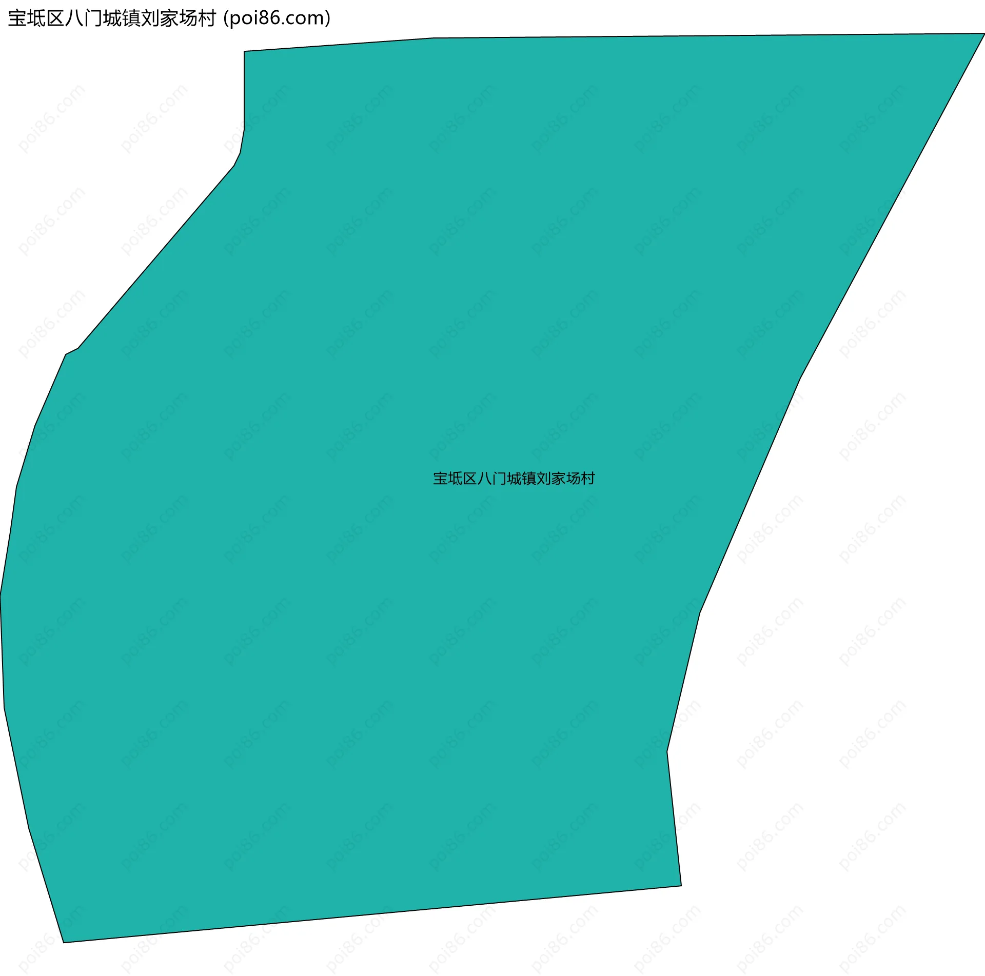 宝坻区八门城镇刘家场村边界地图