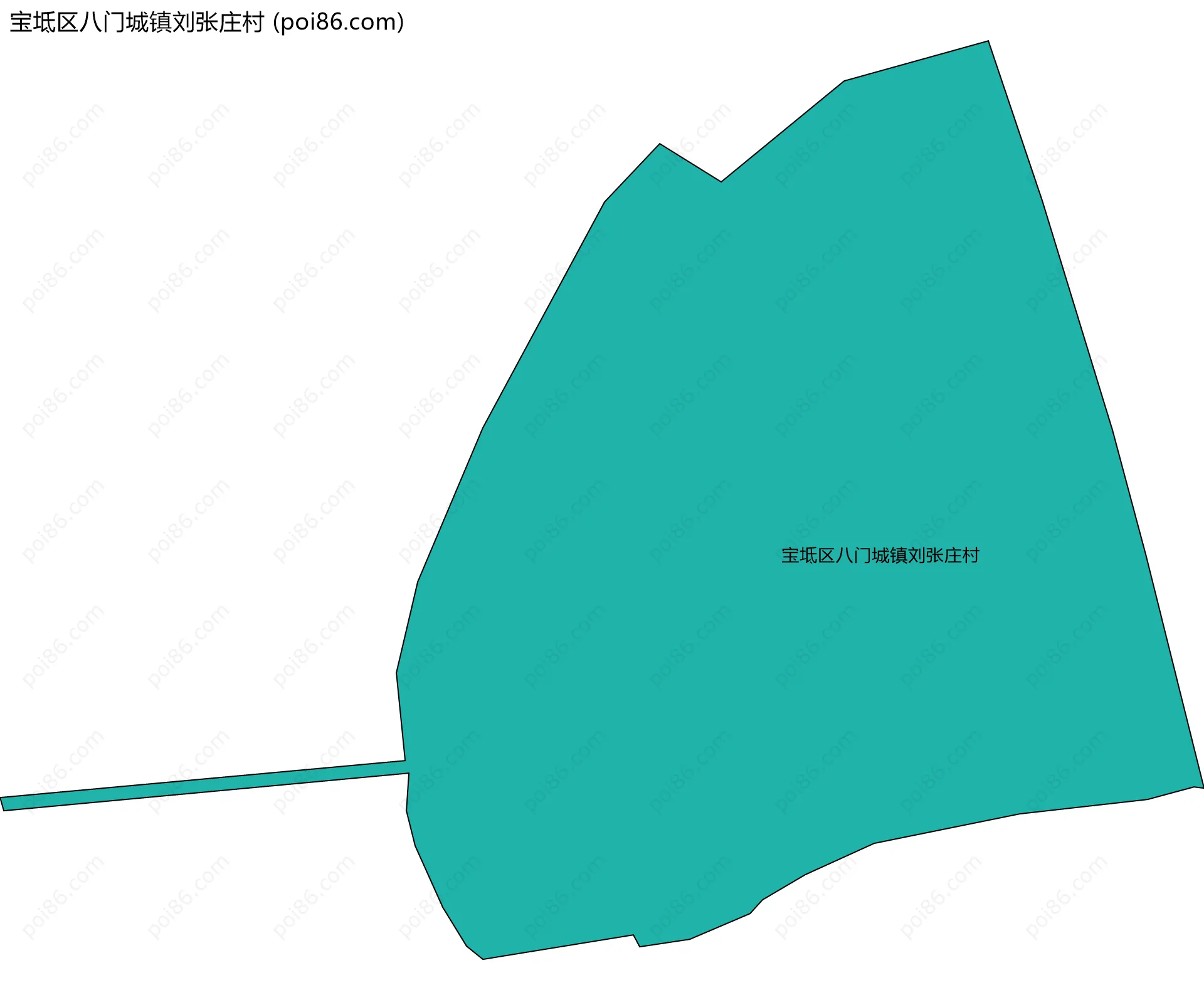 宝坻区八门城镇刘张庄村边界地图