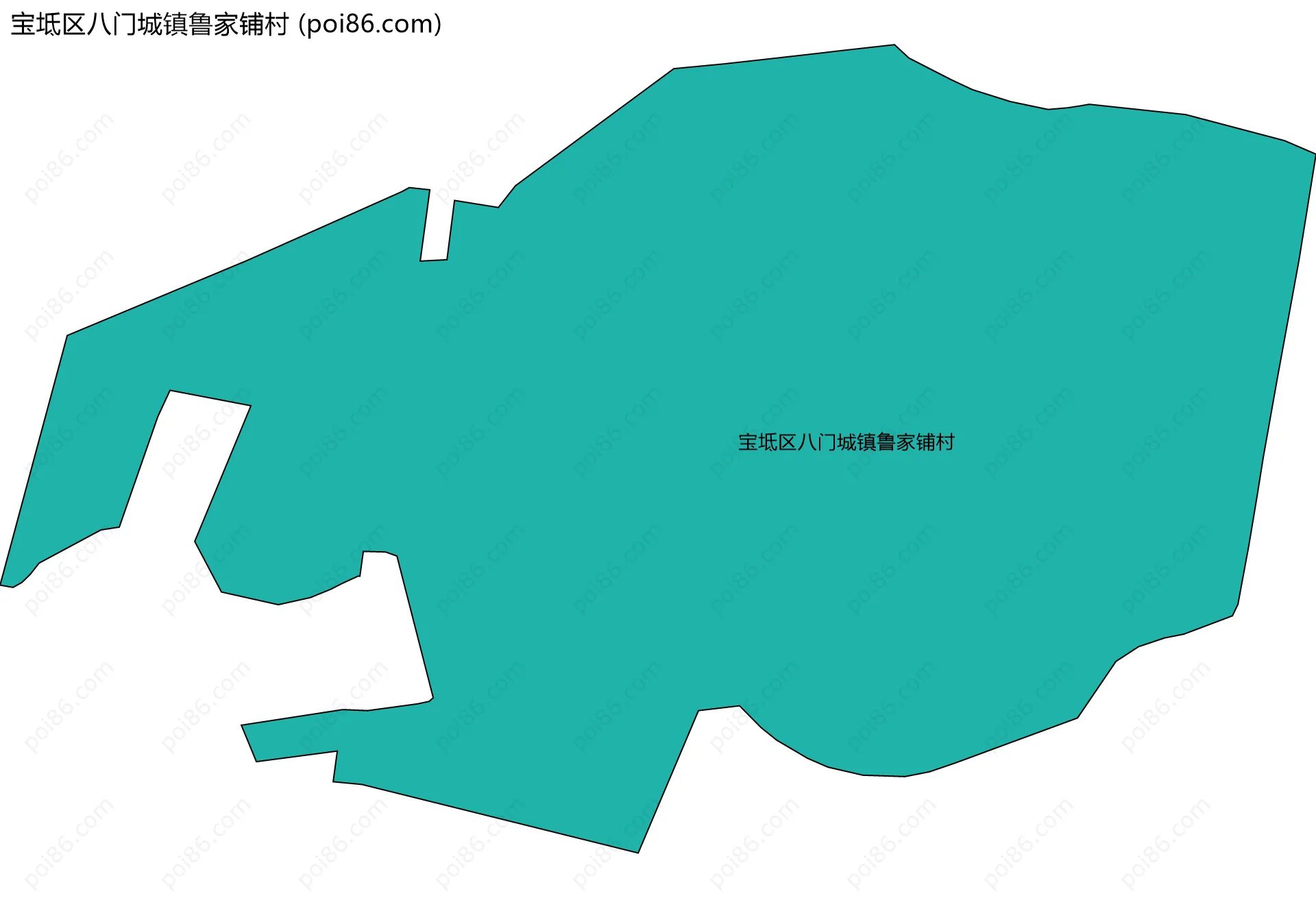 宝坻区八门城镇鲁家铺村边界地图