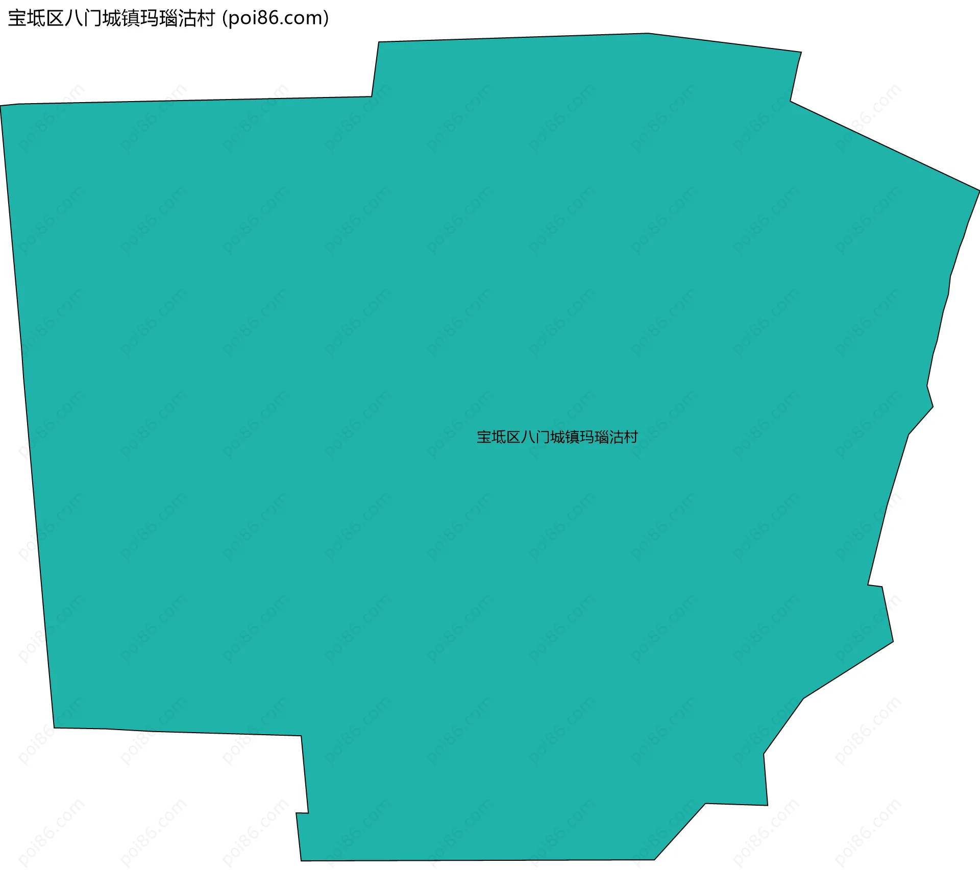 宝坻区八门城镇玛瑙沽村边界地图