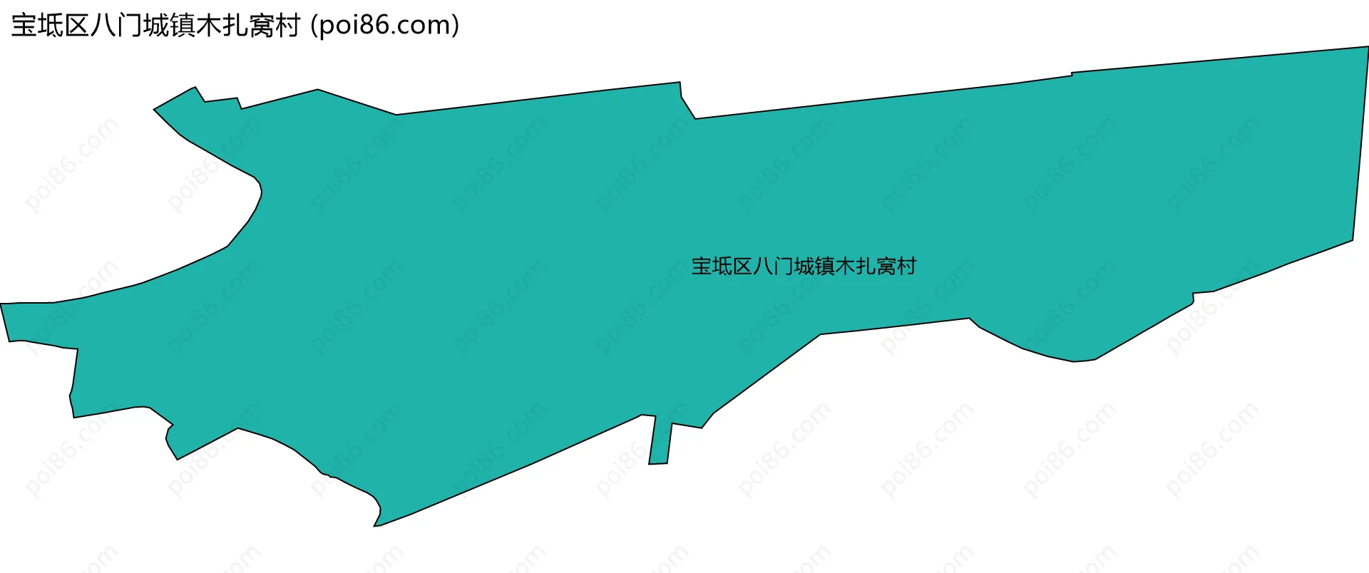 宝坻区八门城镇木扎窝村边界地图