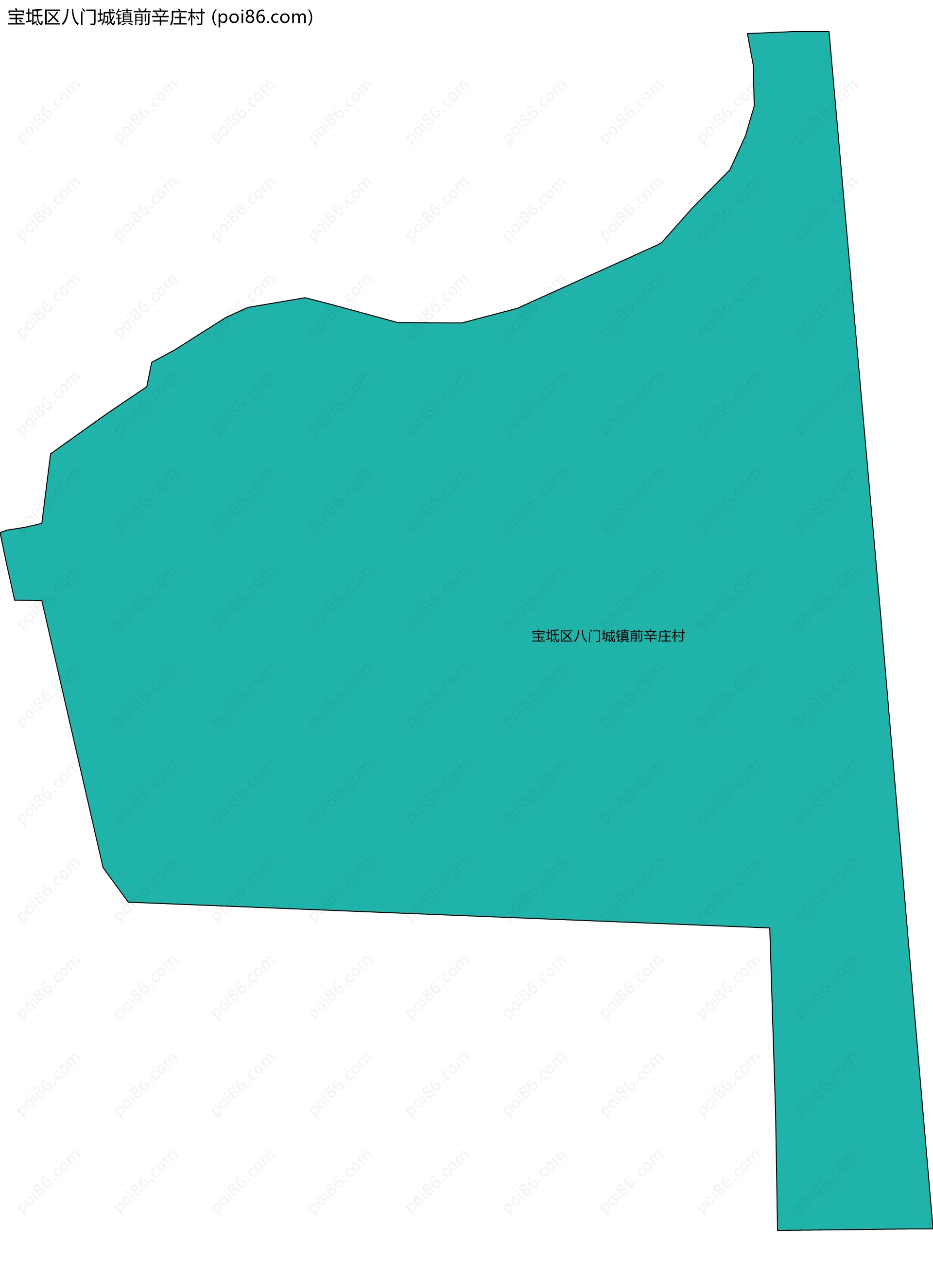 宝坻区八门城镇前辛庄村边界地图