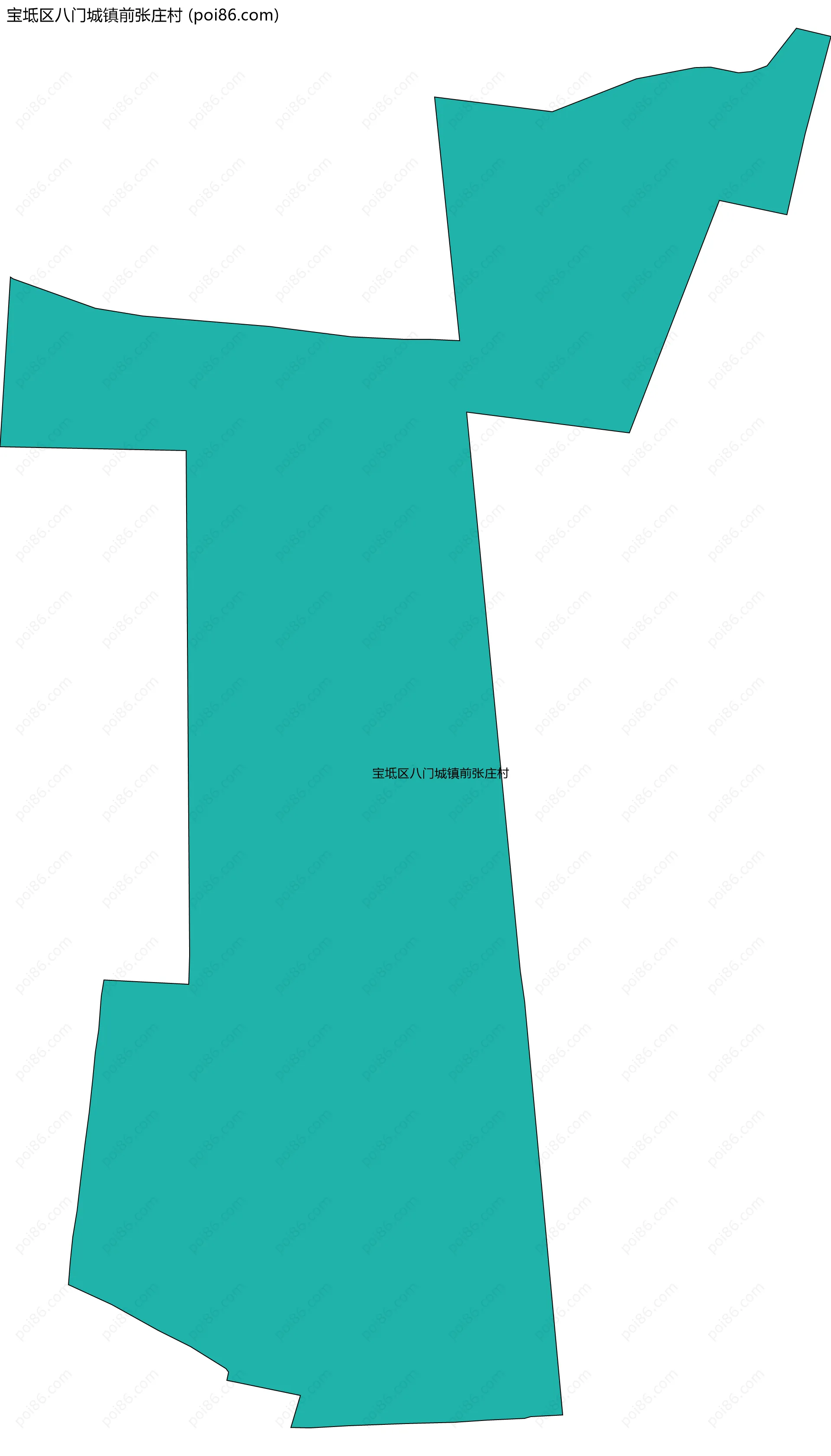 宝坻区八门城镇前张庄村边界地图