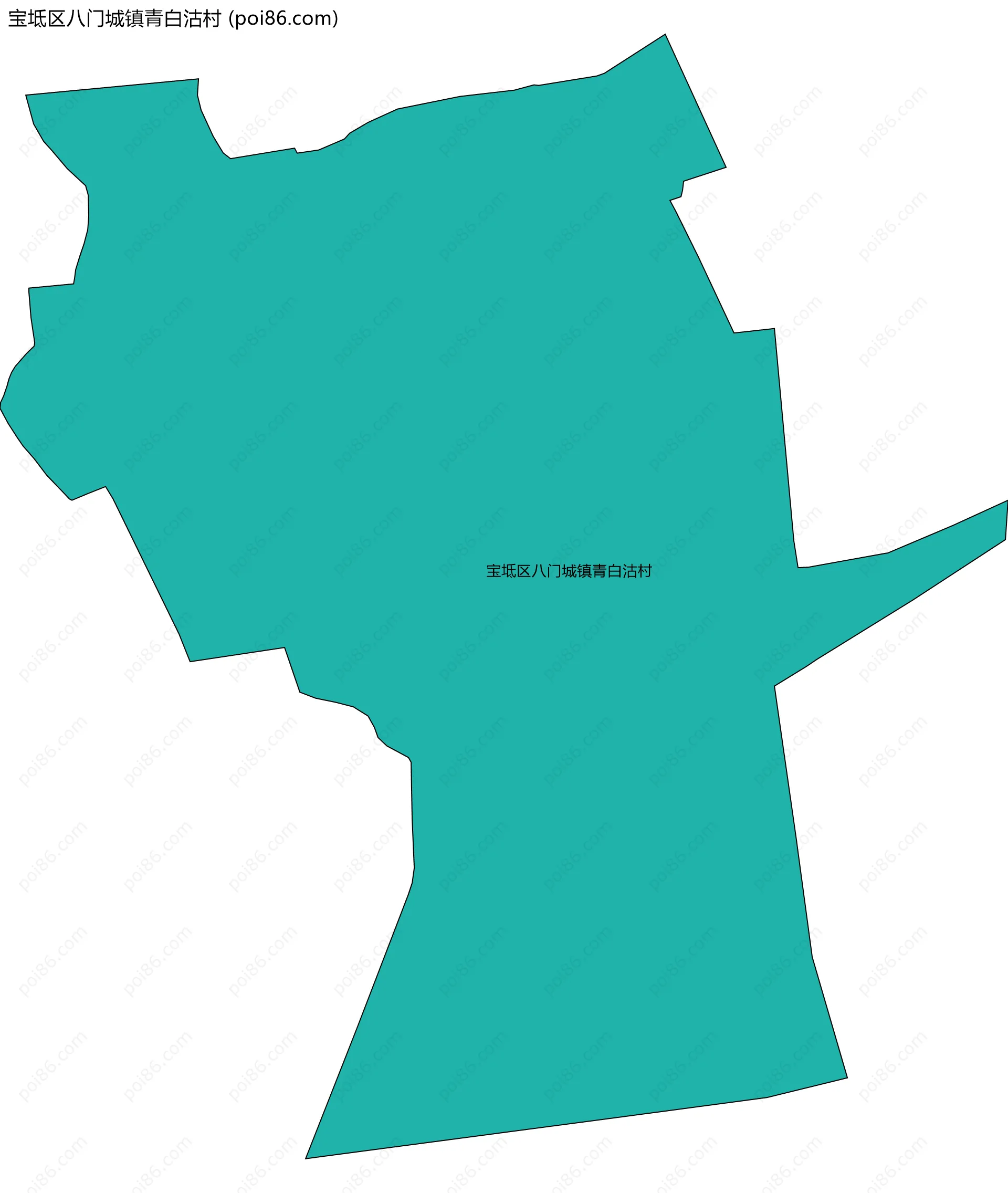 宝坻区八门城镇青白沽村边界地图