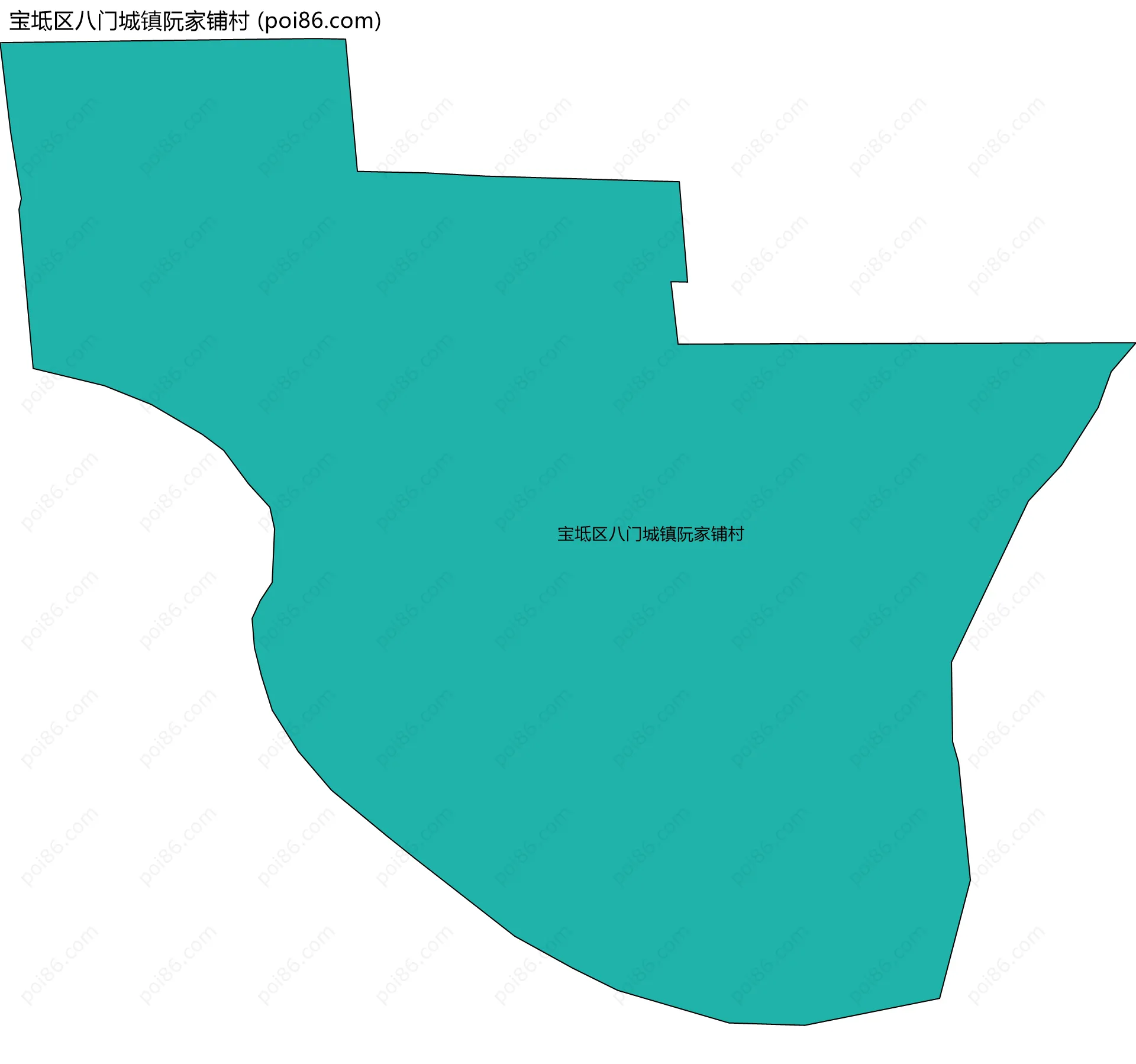 宝坻区八门城镇阮家铺村边界地图