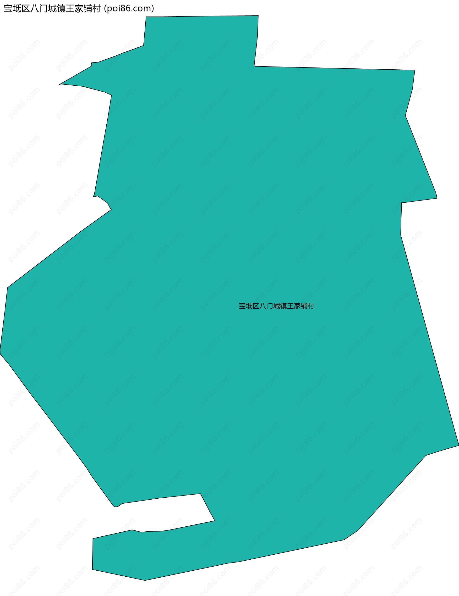 宝坻区八门城镇王家铺村边界地图