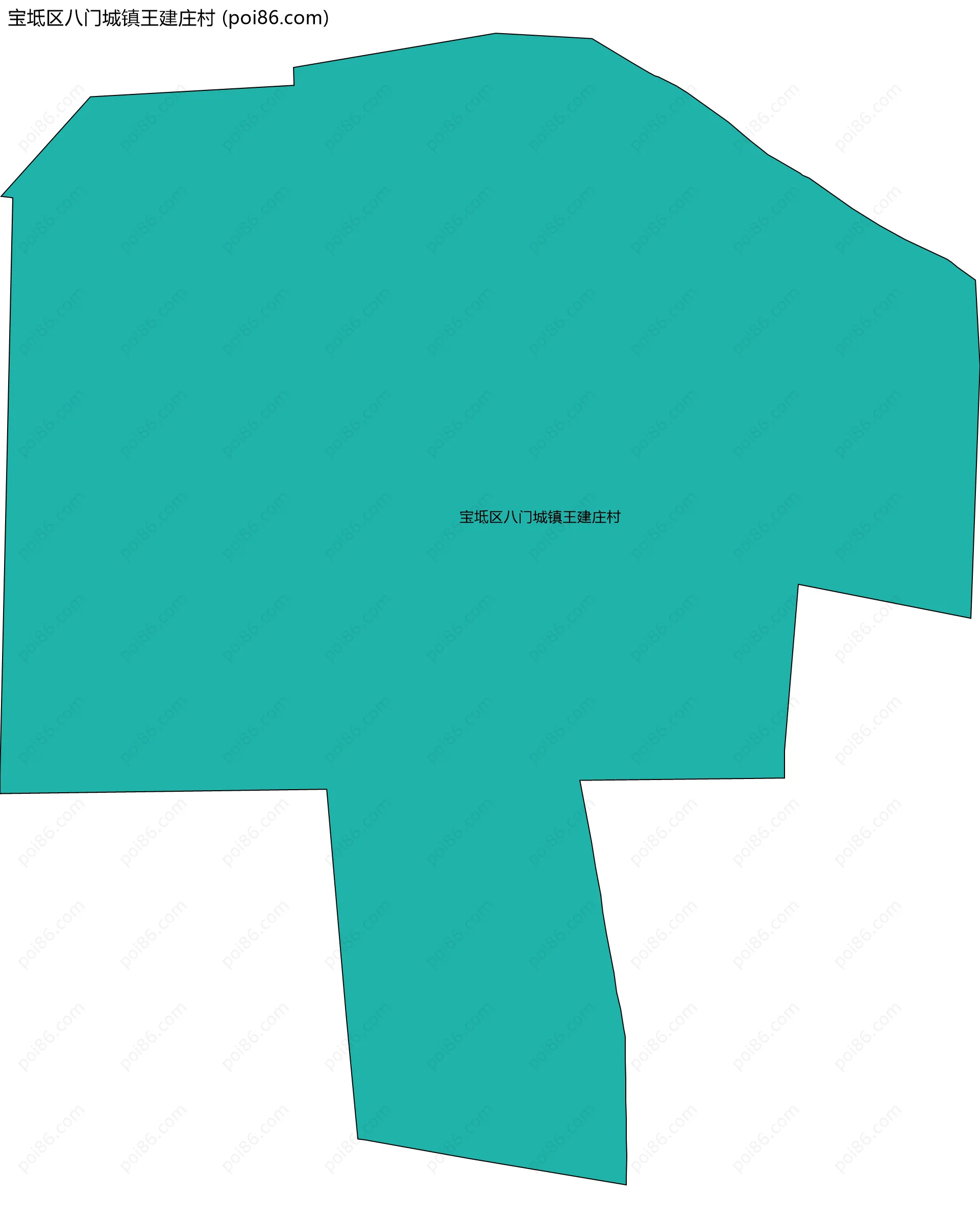 宝坻区八门城镇王建庄村边界地图