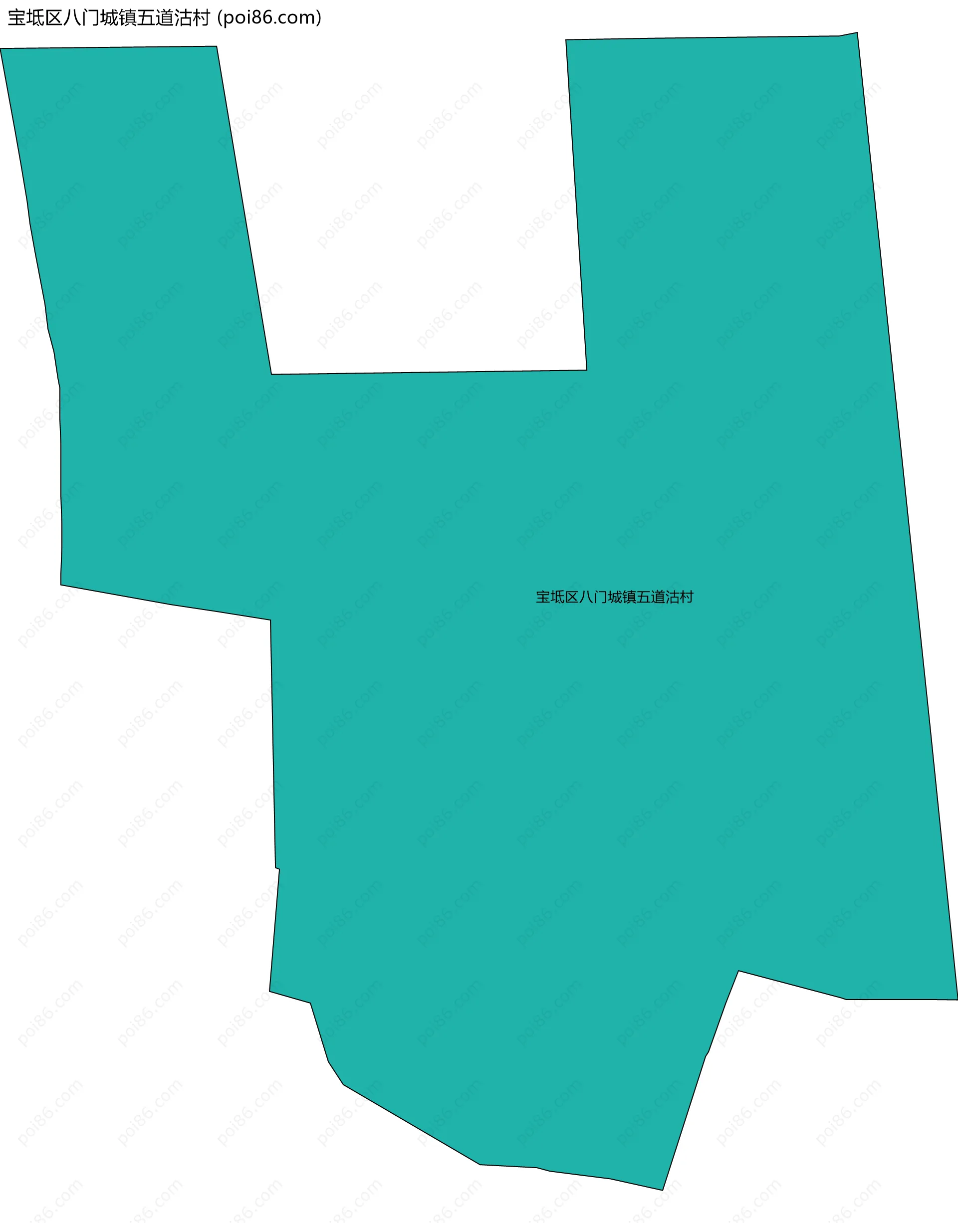 宝坻区八门城镇五道沽村边界地图