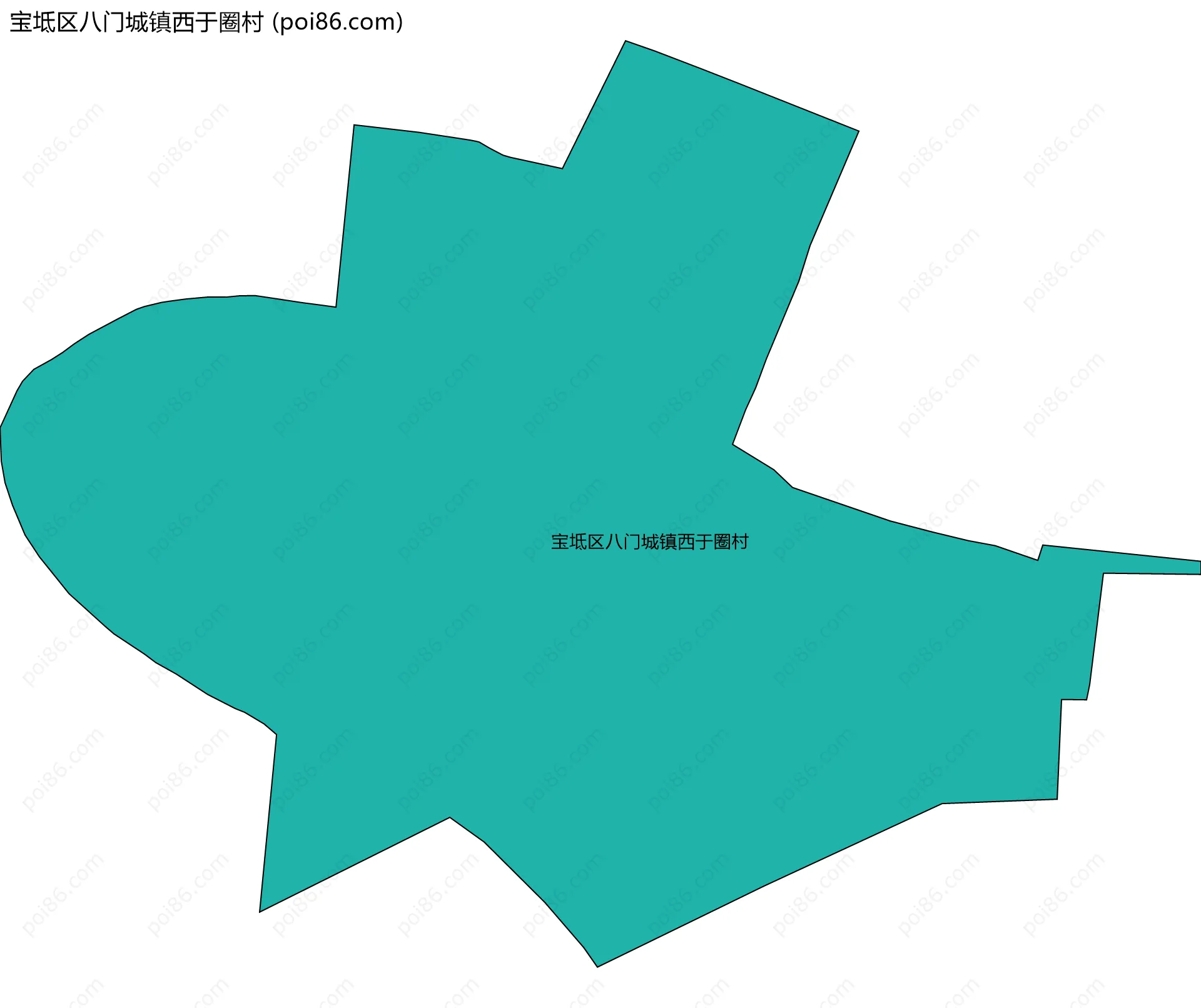 宝坻区八门城镇西于圈村边界地图