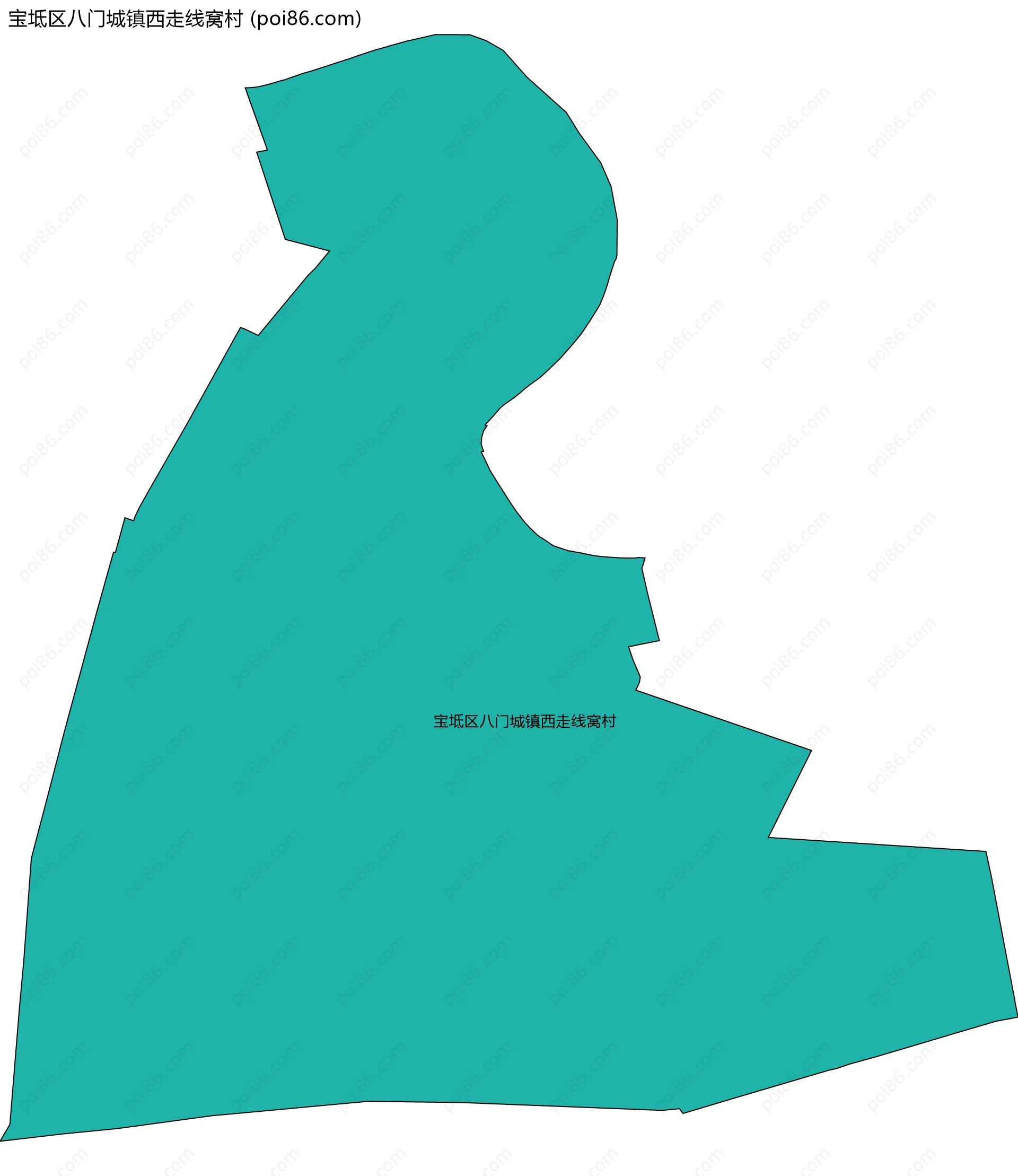 宝坻区八门城镇西走线窝村边界地图
