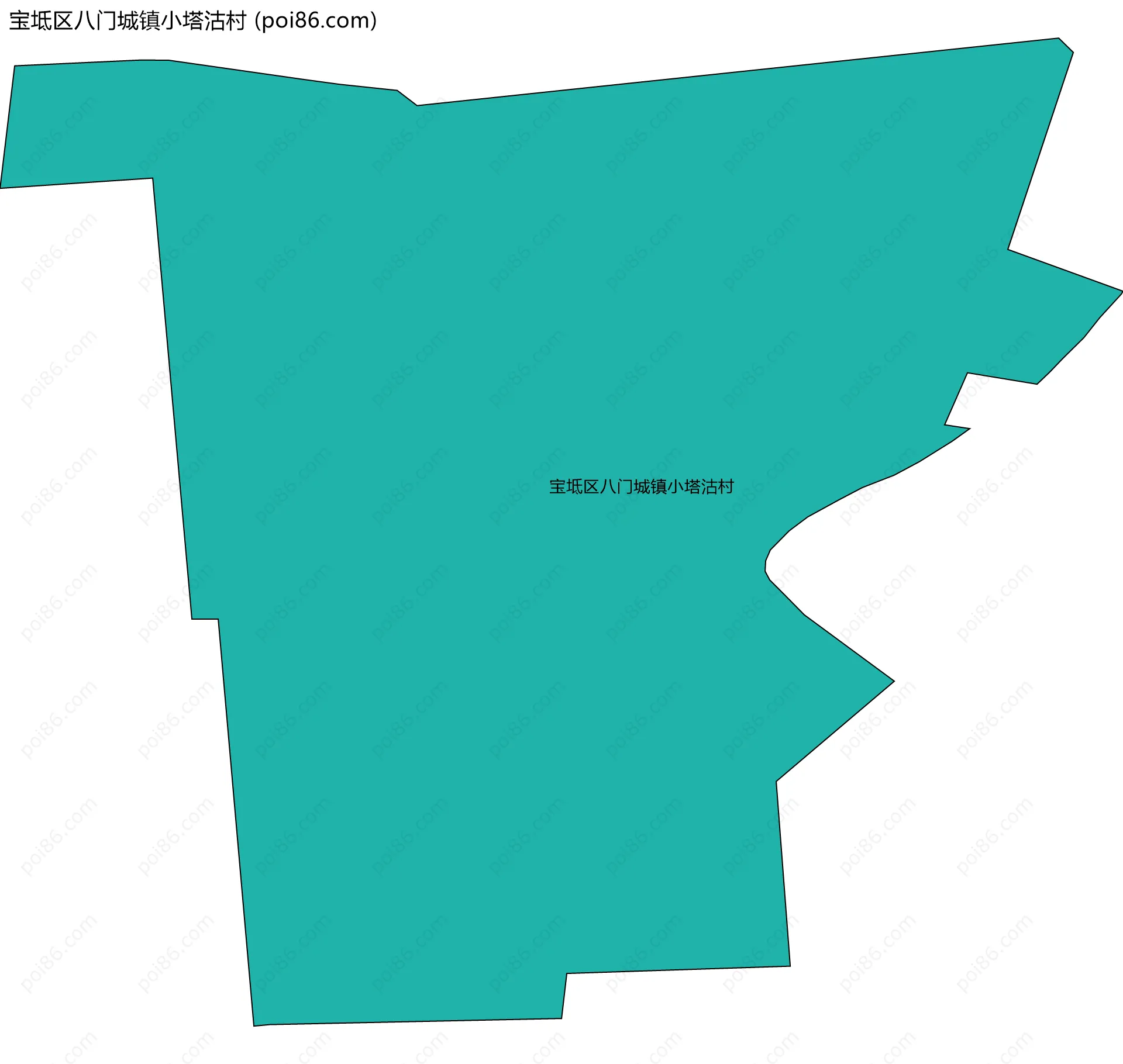 宝坻区八门城镇小塔沽村边界地图