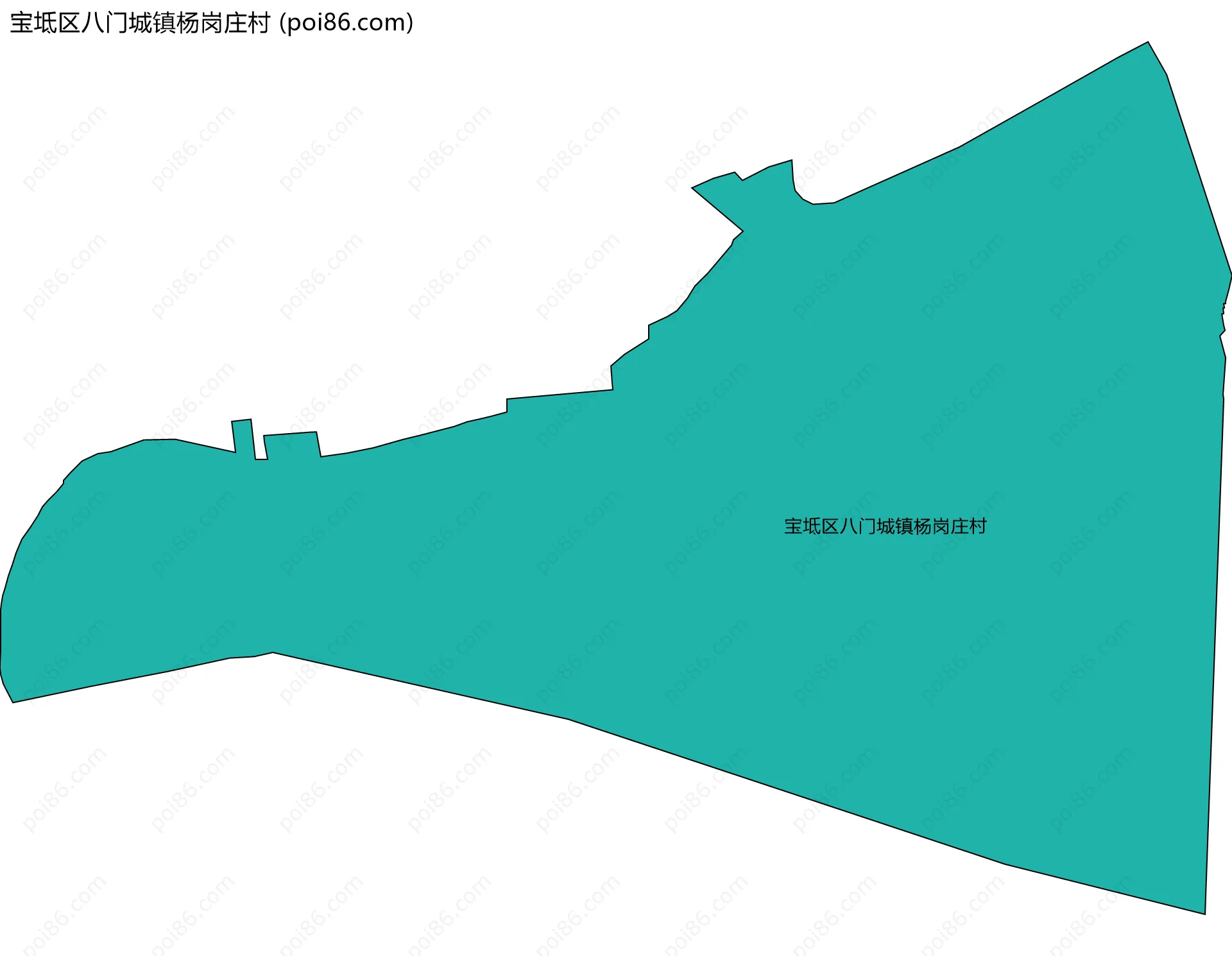 宝坻区八门城镇杨岗庄村边界地图