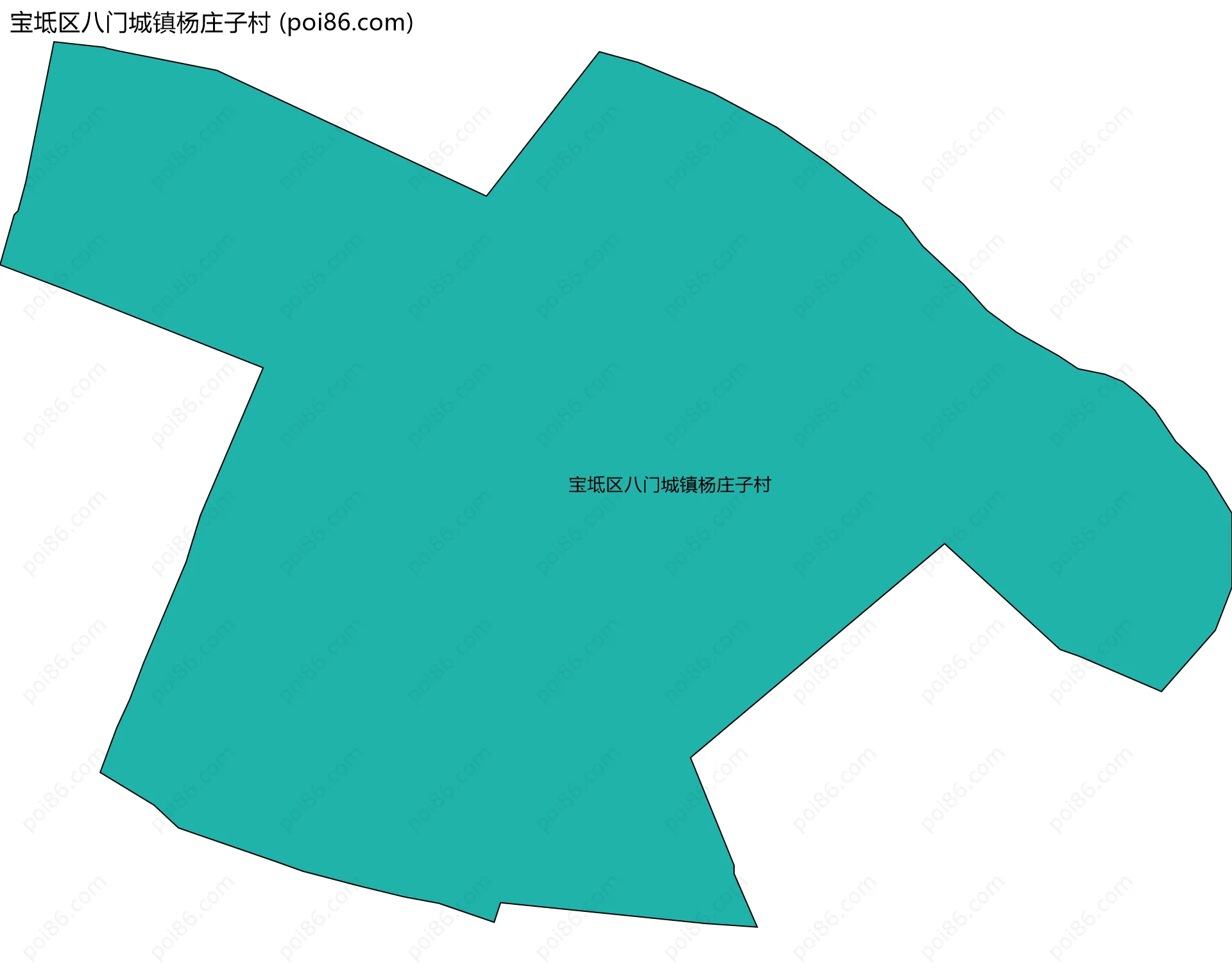 宝坻区八门城镇杨庄子村边界地图